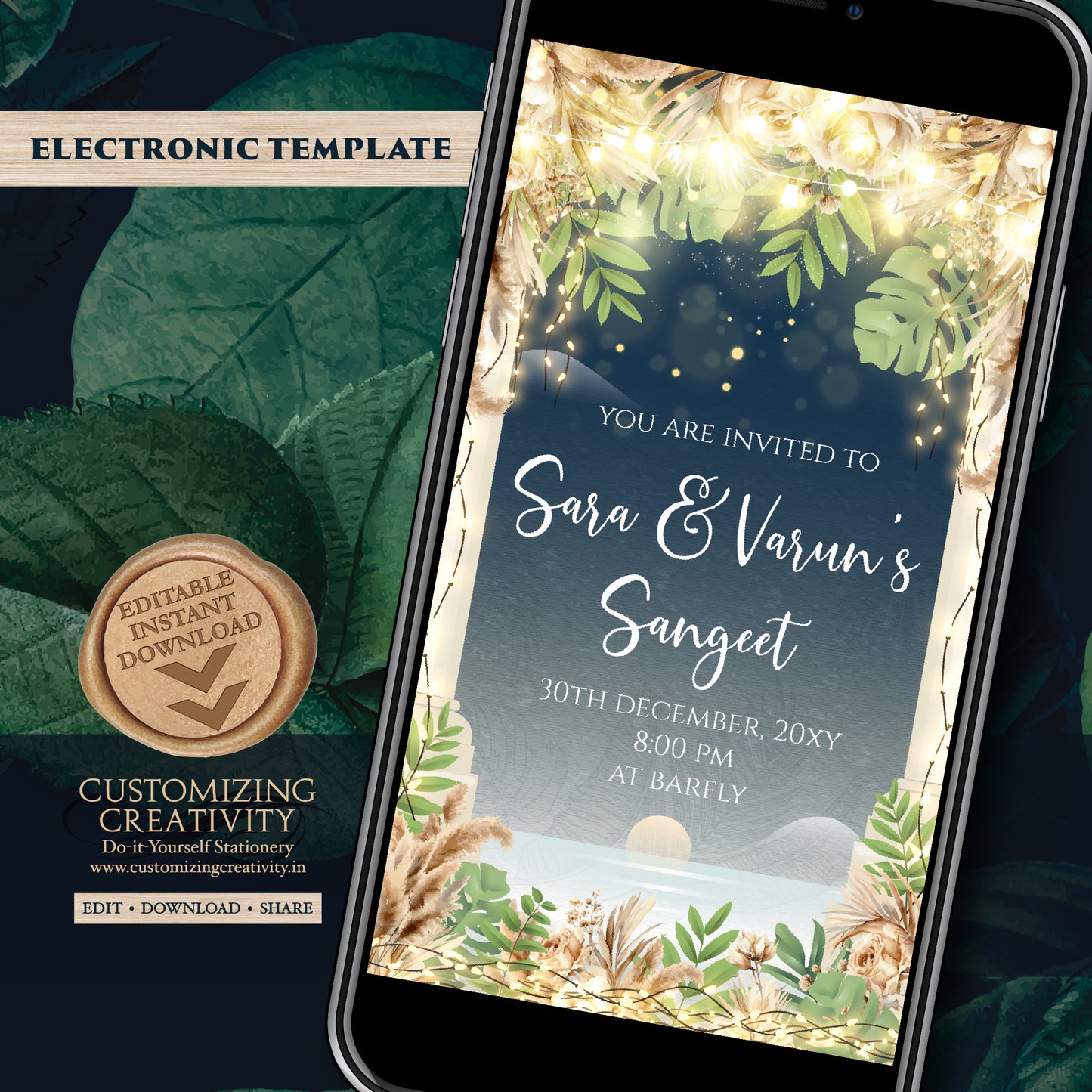 Digital Wedding invites Reception invitations, Sangeet invitations Digital Sangeet invites & Sangeet cards, Indian as Indian wedding cards