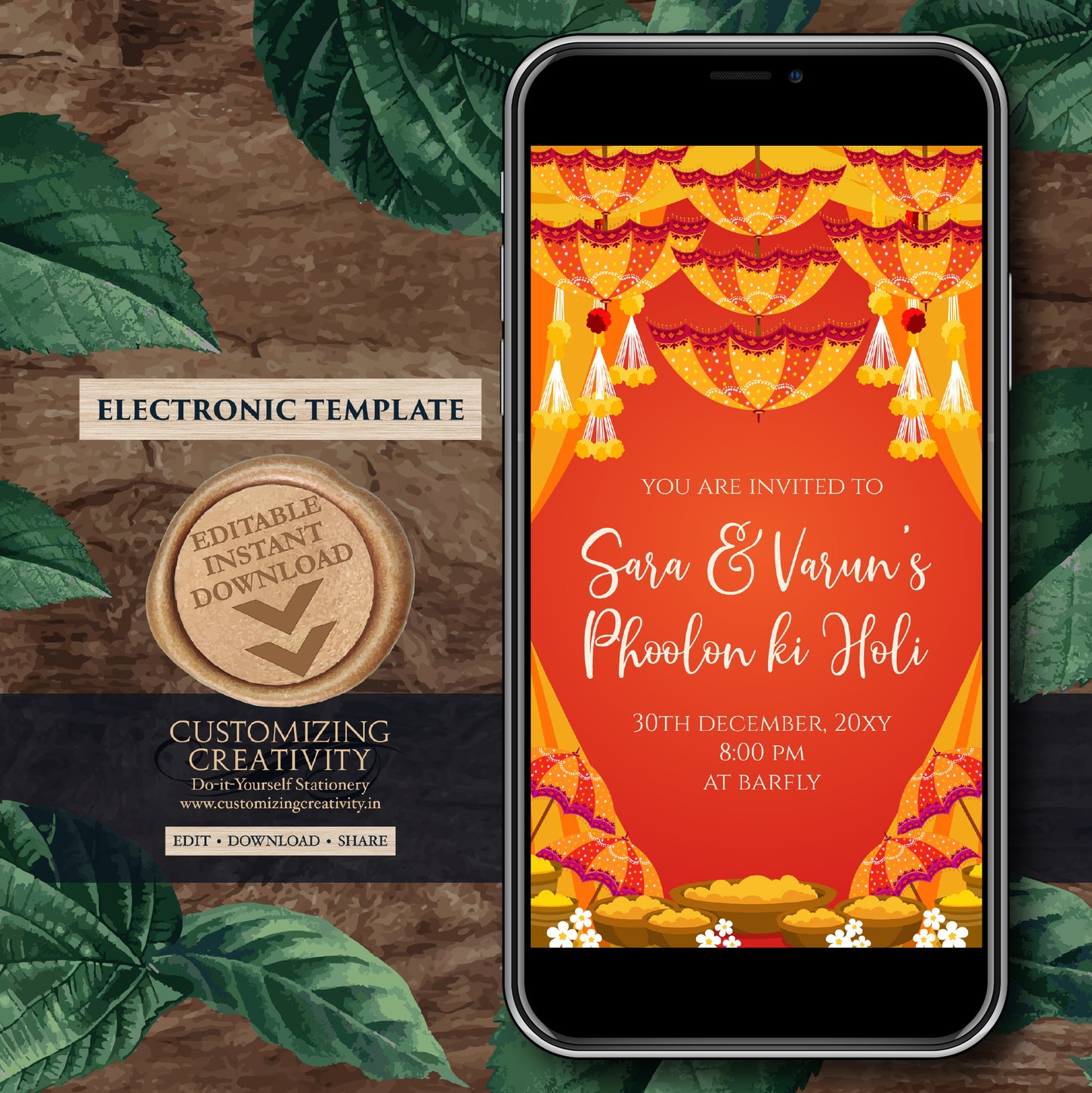 Pithi invitations Mayoun invitations & Mehndi invitations, Haldi invites Digital Haldi invitations, Digital Mayoun invites as Pithi invites
