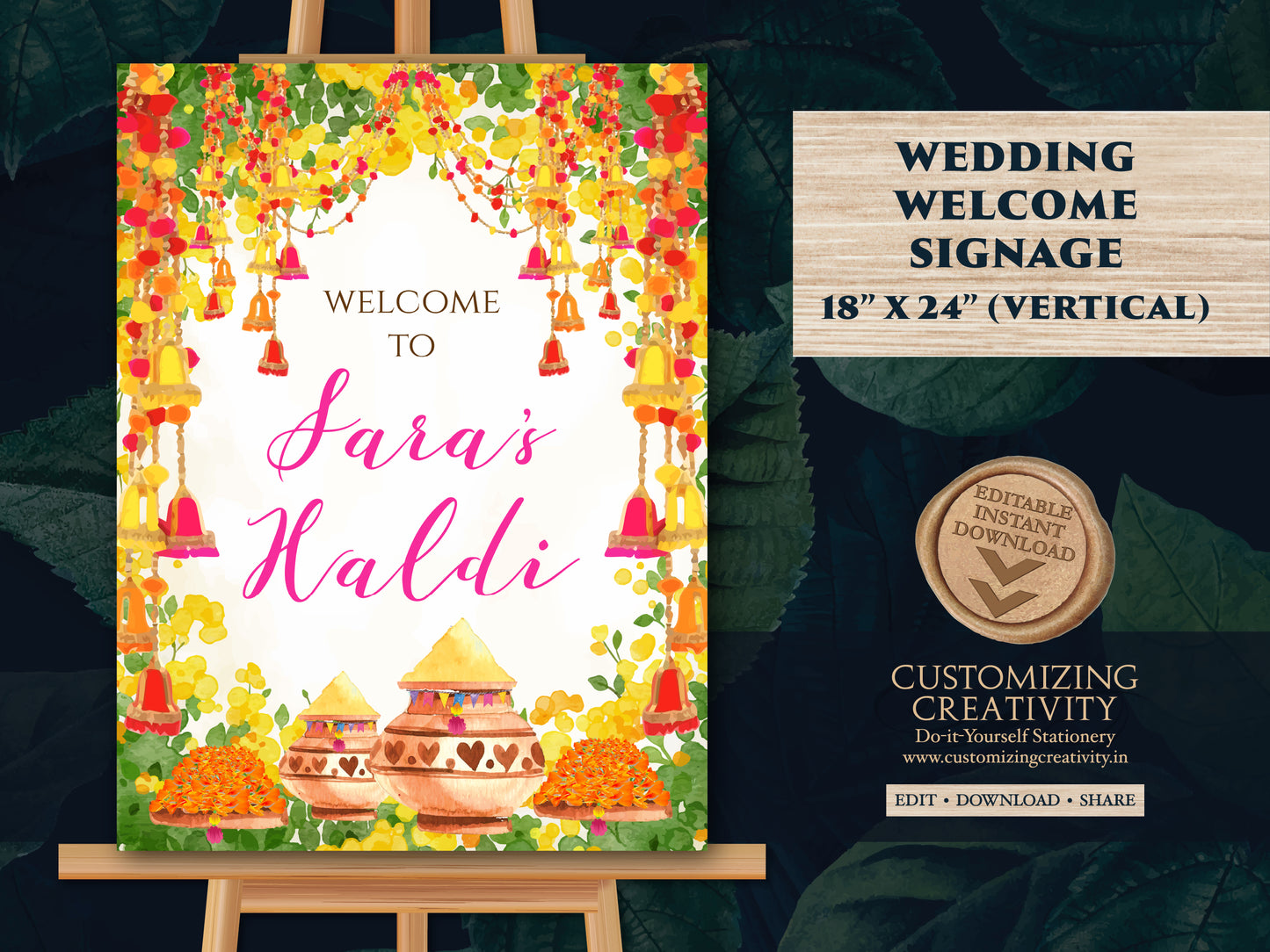 Welcome to Haldi Signs & Haldi Welcome Signs, Wedding Haldi signs as Haldi decoration, Haldi decor signs as Pithi signs, Haldi posters