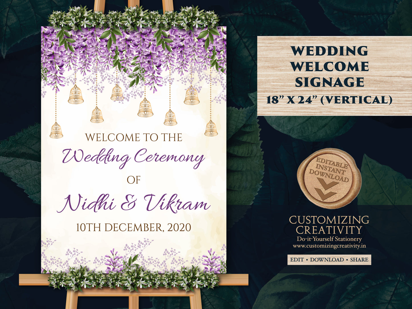 Punjabi Wedding signs Shaadi, Indian Welcome Wedding signs & Indian ceremony signs Punjabi, Indian Welcome Board as Pheras Ceremony Signages