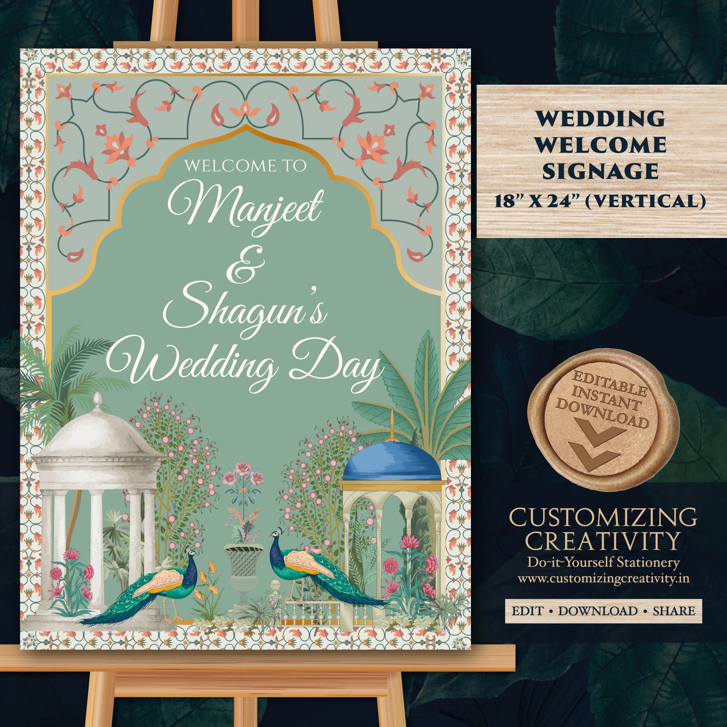 Indian Wedding Welcome sign Hindu Anand Karaj sign, Sikh Wedding sign & Punjabi Wedding Signs, Hindu Wedding Signs as Sikh Welcome signs