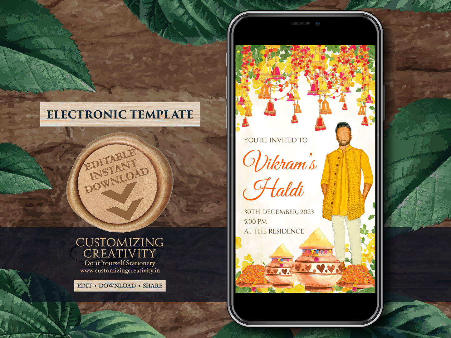 Groom Haldi invitations & Boy Pithi Invites, Boy Haldi invite card as Groom Pithi invitations, Groom Haldi invitation as Groom Haldi cards