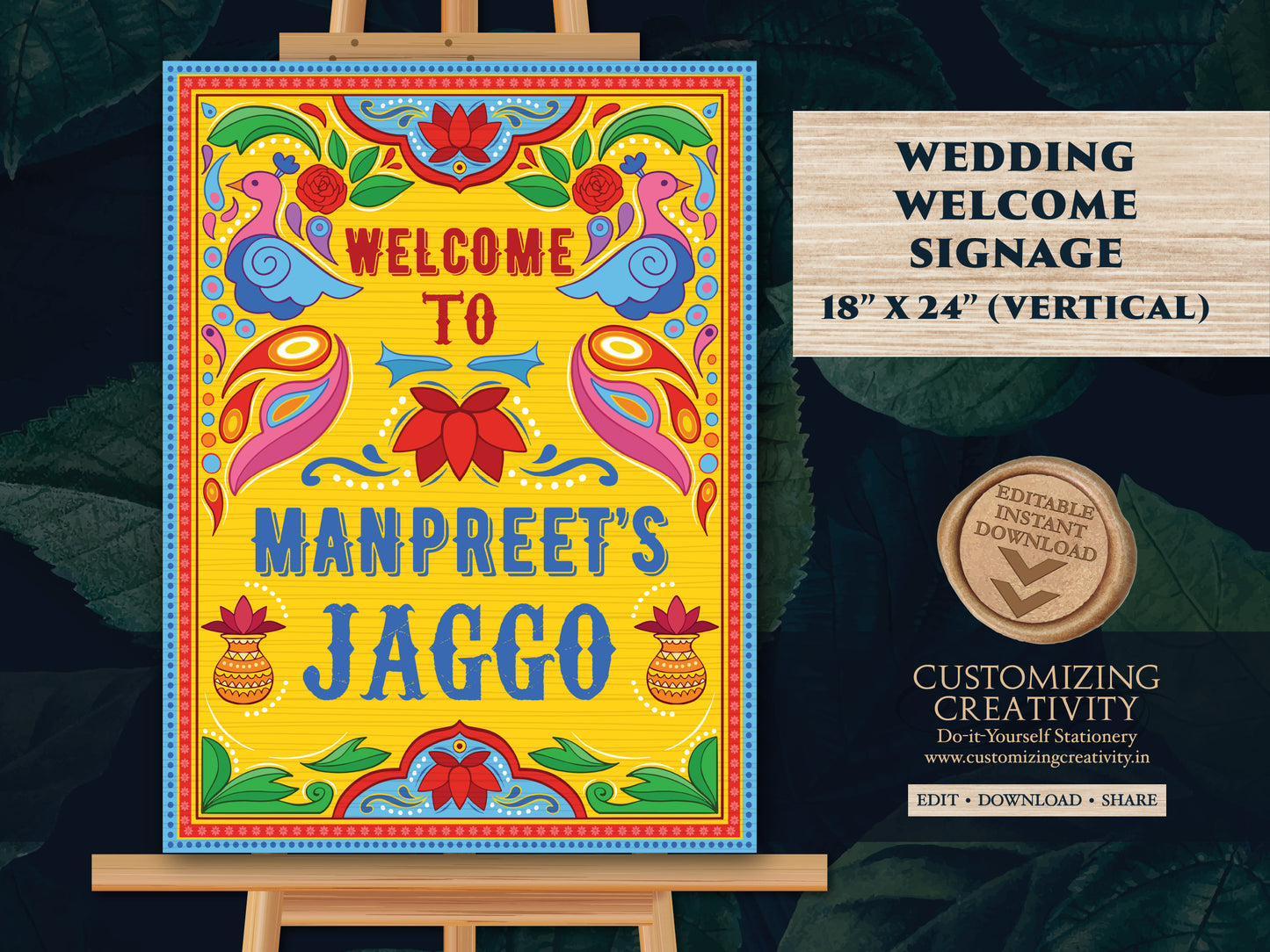Jaggo Welcome Signs as Punjabi Art sign decor, Jaggo signs Truck Art Indian as Bollywood Poster sign, Jago sign Welcome as Sikh Welcome sign