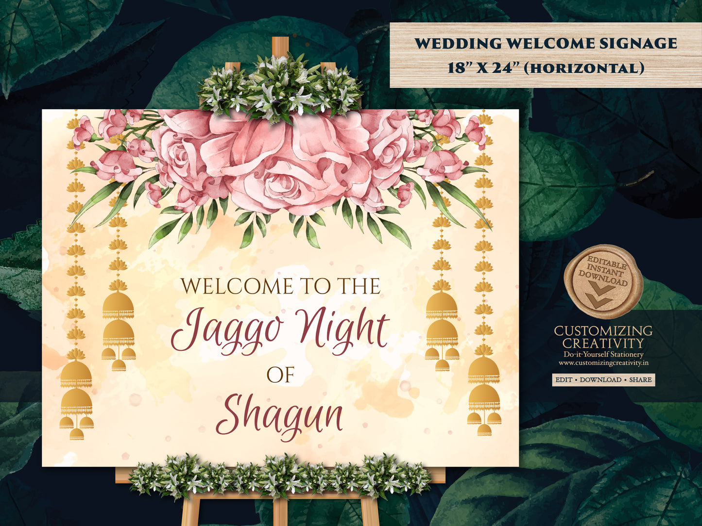 Jaggo Signs Welcome as Punjabi Welcome sign Kaleera, Jaggo Night sign as Indian Welcome sign Jago Night Welcome as Jago signs welcome entry