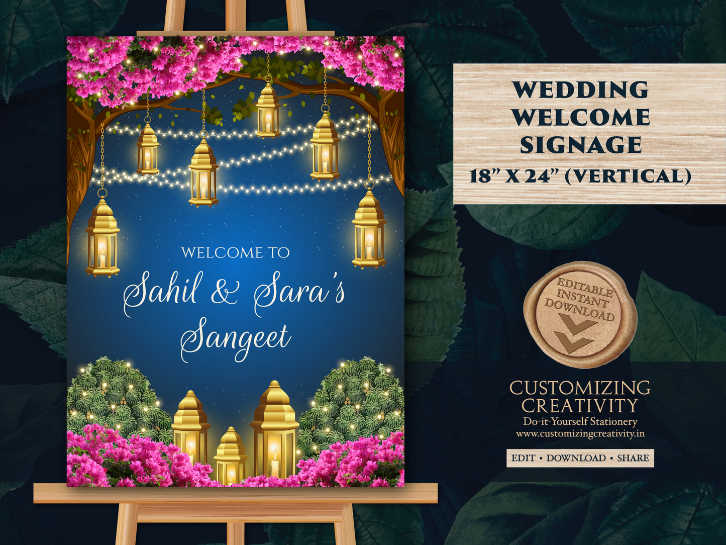 Indian Sangeet Signs as Sangeet Poster, Indian Wedding Sign as Indian Wedding Welcome Sign, Indian Sangeet Welcome Sign & Sangeet Decor sign