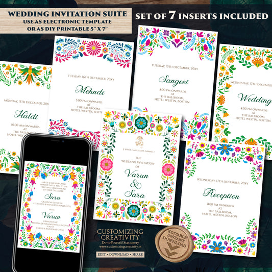 Indian wedding invite Gujarati Kankotri, Digital Hindu Wedding card & Indian Wedding invitation, Hindu invitation as Hindu wedding invite