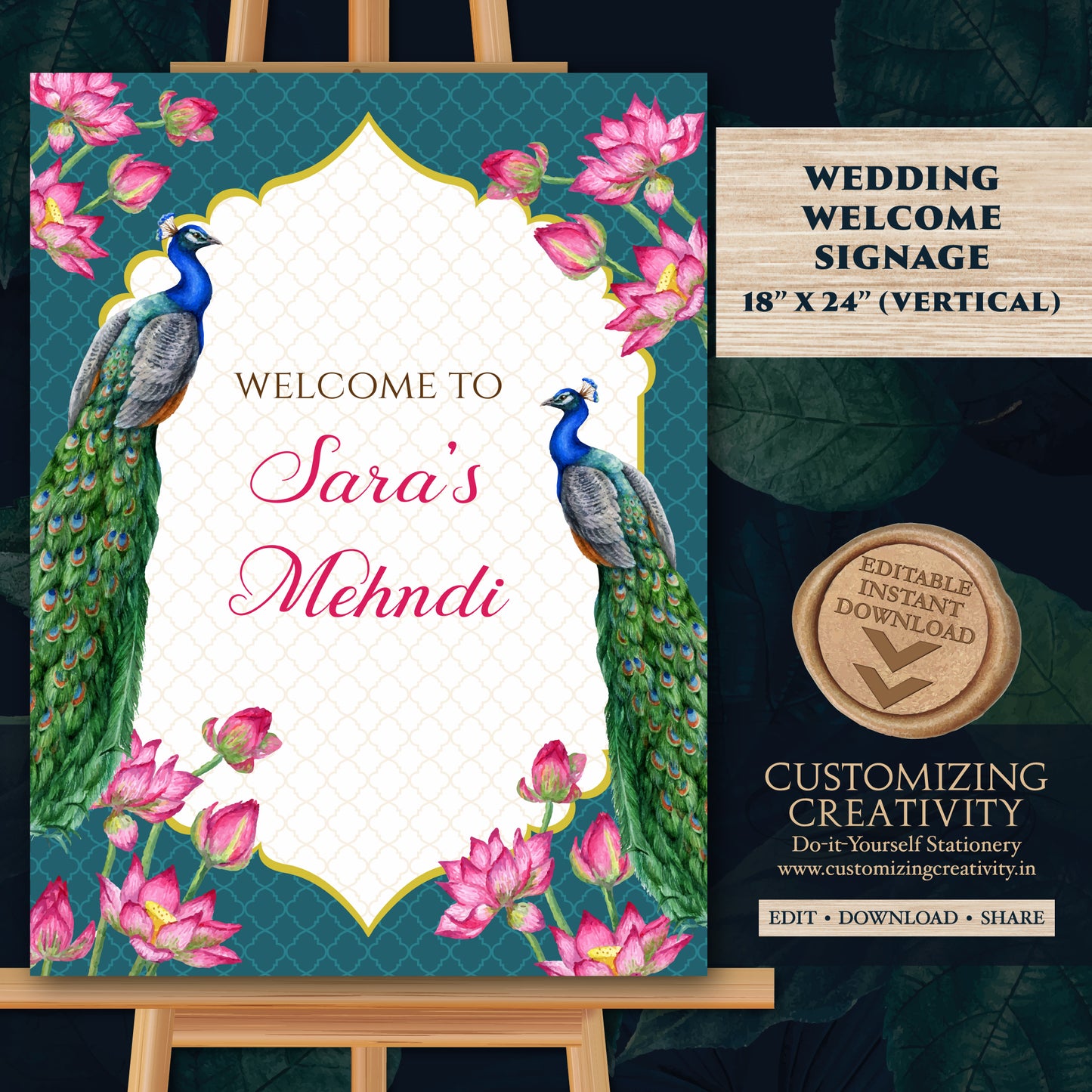 Mehndi welcome signs as Mehendi decor, Mehndi posters & Mehendi Welcome Sign, Mehndi sign board as Mehndi signs, Mendhi welcome signs