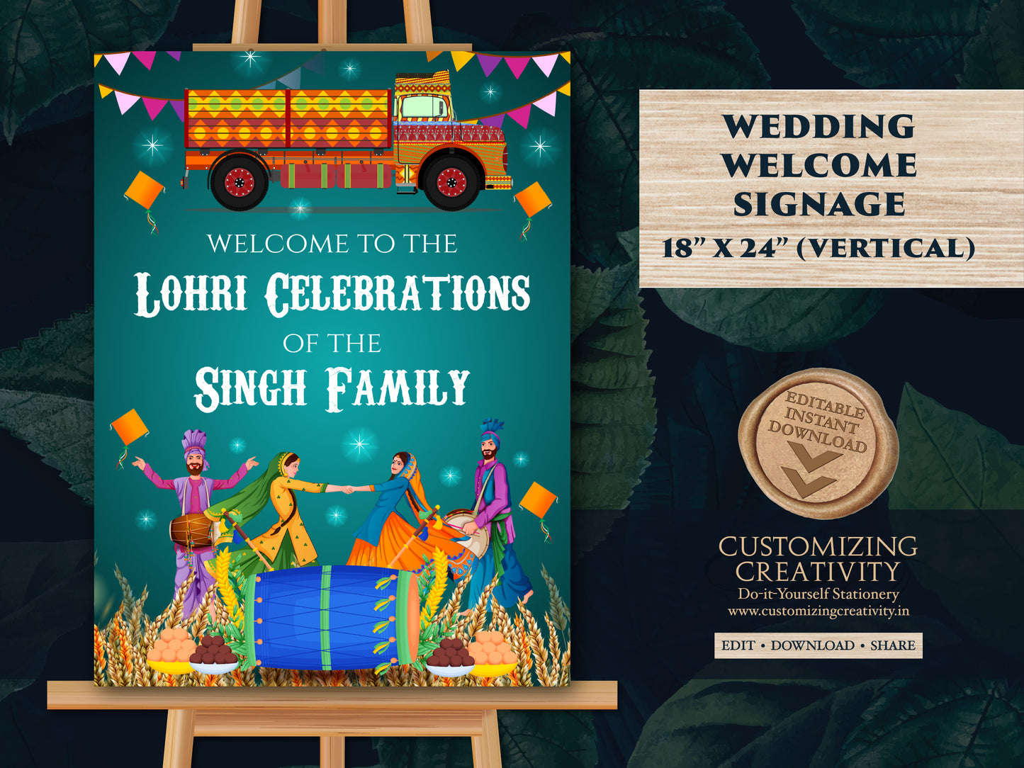 Lohri Welcome Signs & Lohri posters, Lohri decoration as Welcome to Lohri Sign, Lohri Party signs as Welcome Lohri signs, Lohri decor signs