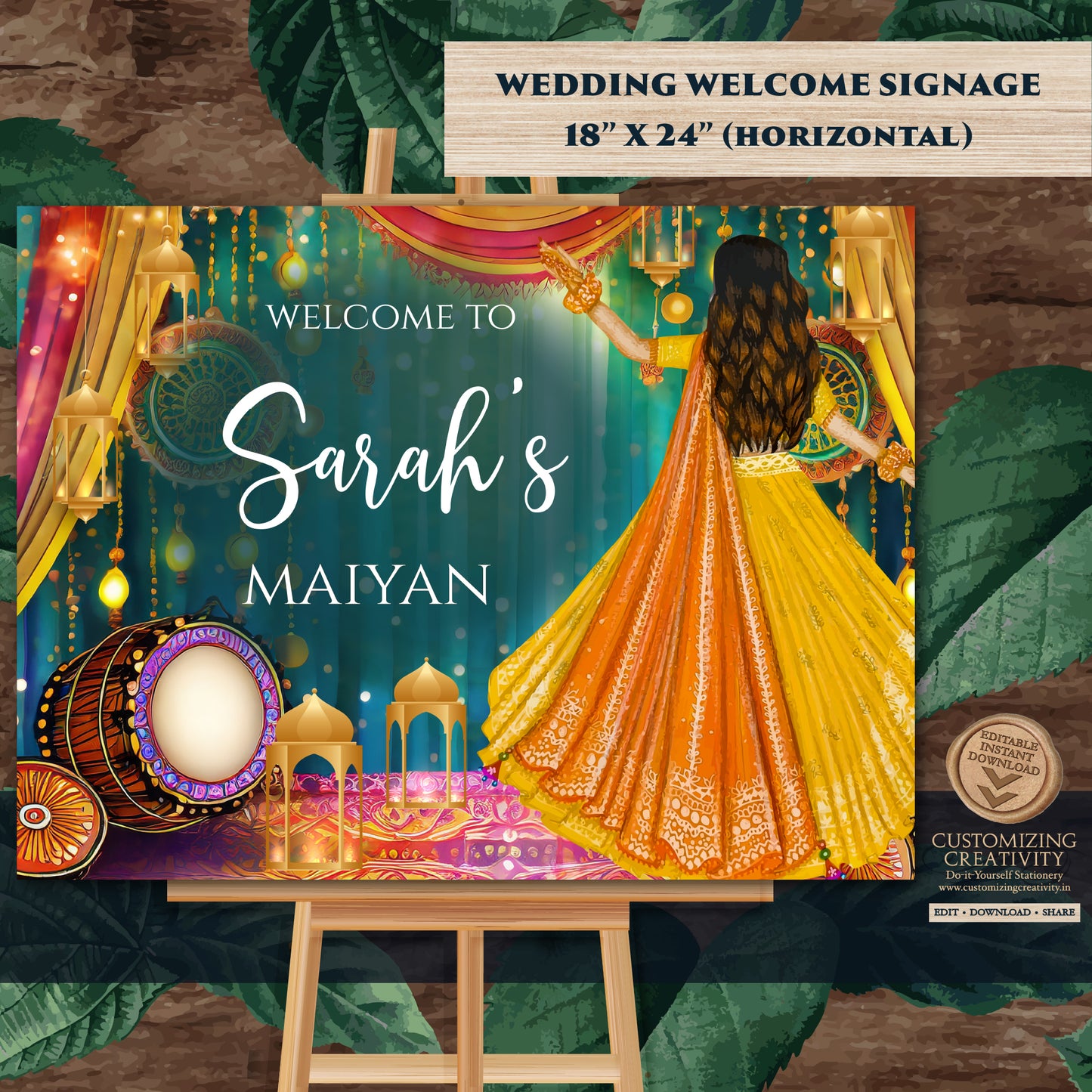 Haldi signs Maiyan Welcome signs, Welcome Signs Maiyaan as Maiyan Signs, Haldi Welcome sign as Maiyaan Signs & Maiyaan Welcome signs Haldi
