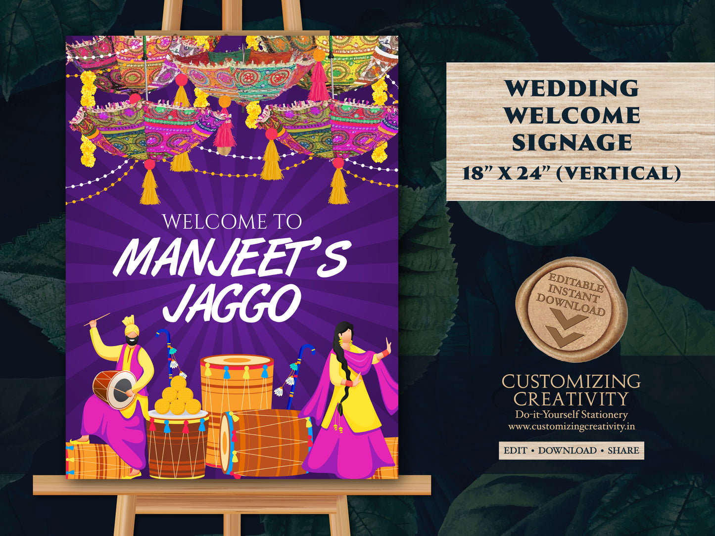 Jaggo Welcome Signs as Jaggo signs, Jago Welcome sign as Welcome to Jaggo signboards, Sikh Wedding sign as Jago poster, Punjabi Welcome sign