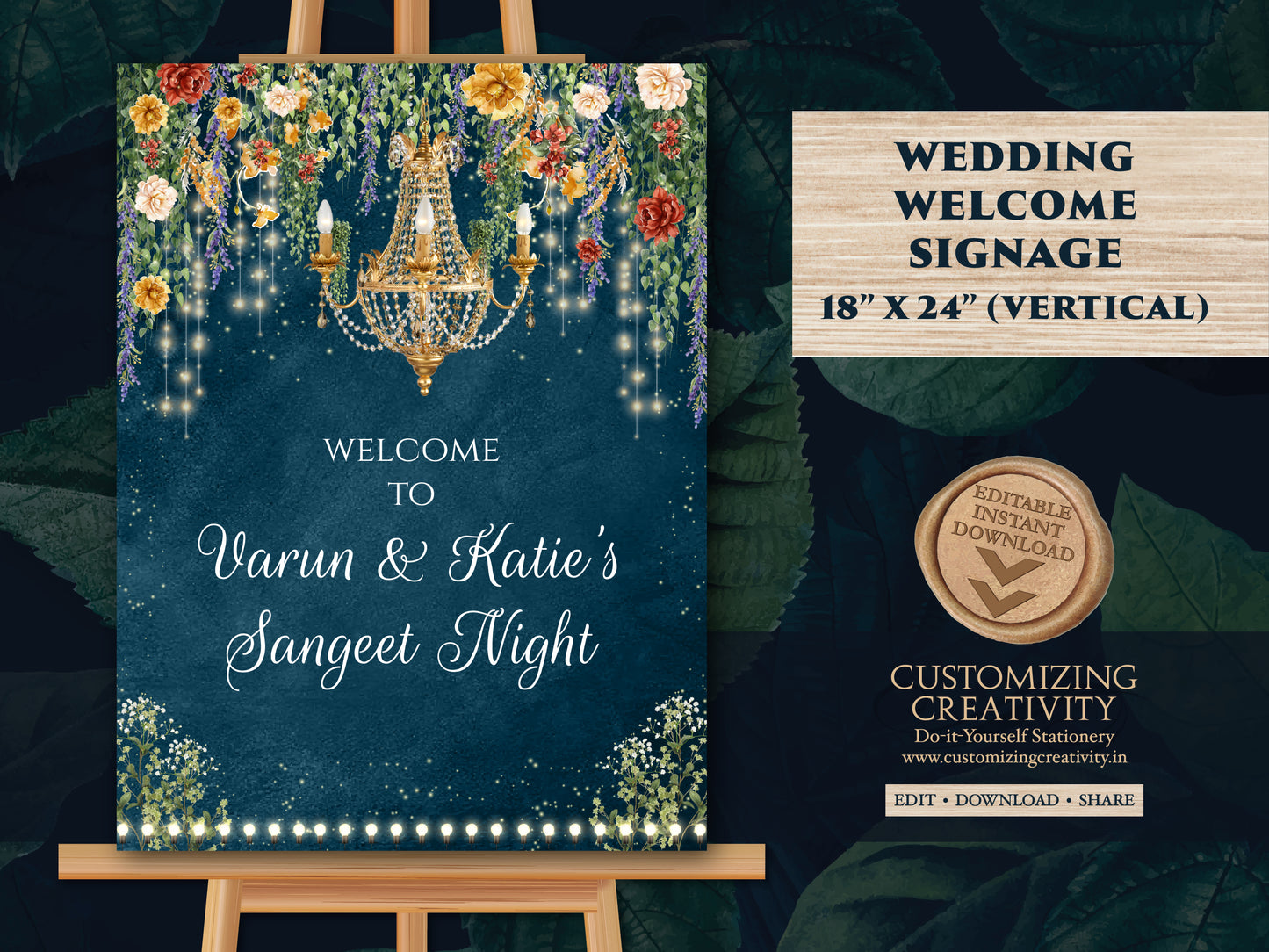 Indian Sangeet Welcome Sign & Sangeet Decor sign, Indian Sangeet Signs as Sangeet Poster, Indian Wedding Sign as Indian Wedding Welcome Sign