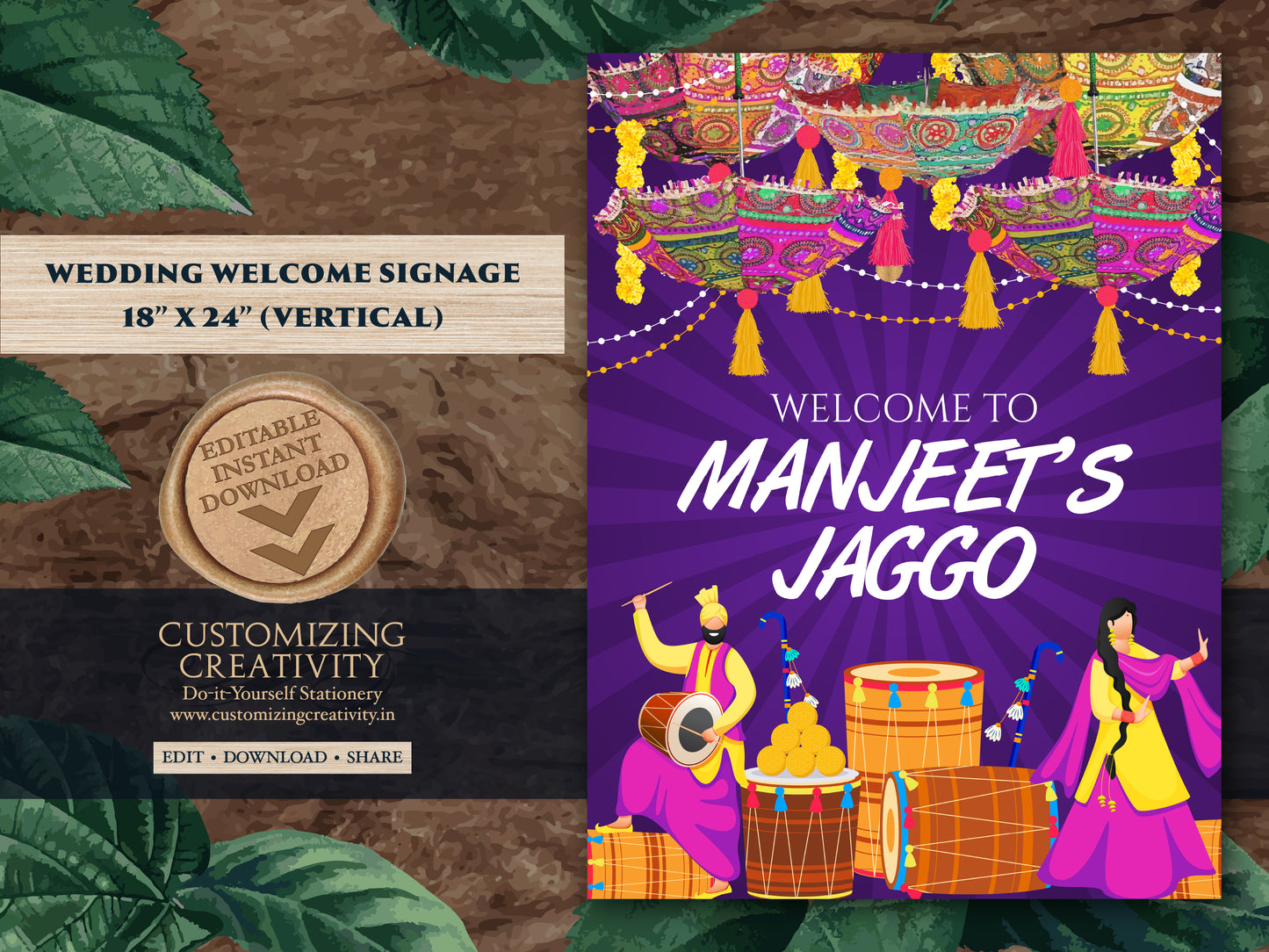 Jaggo Welcome Signs as Jaggo signs, Jago Welcome sign as Welcome to Jaggo signboards, Sikh Wedding sign as Jago poster, Punjabi Welcome sign