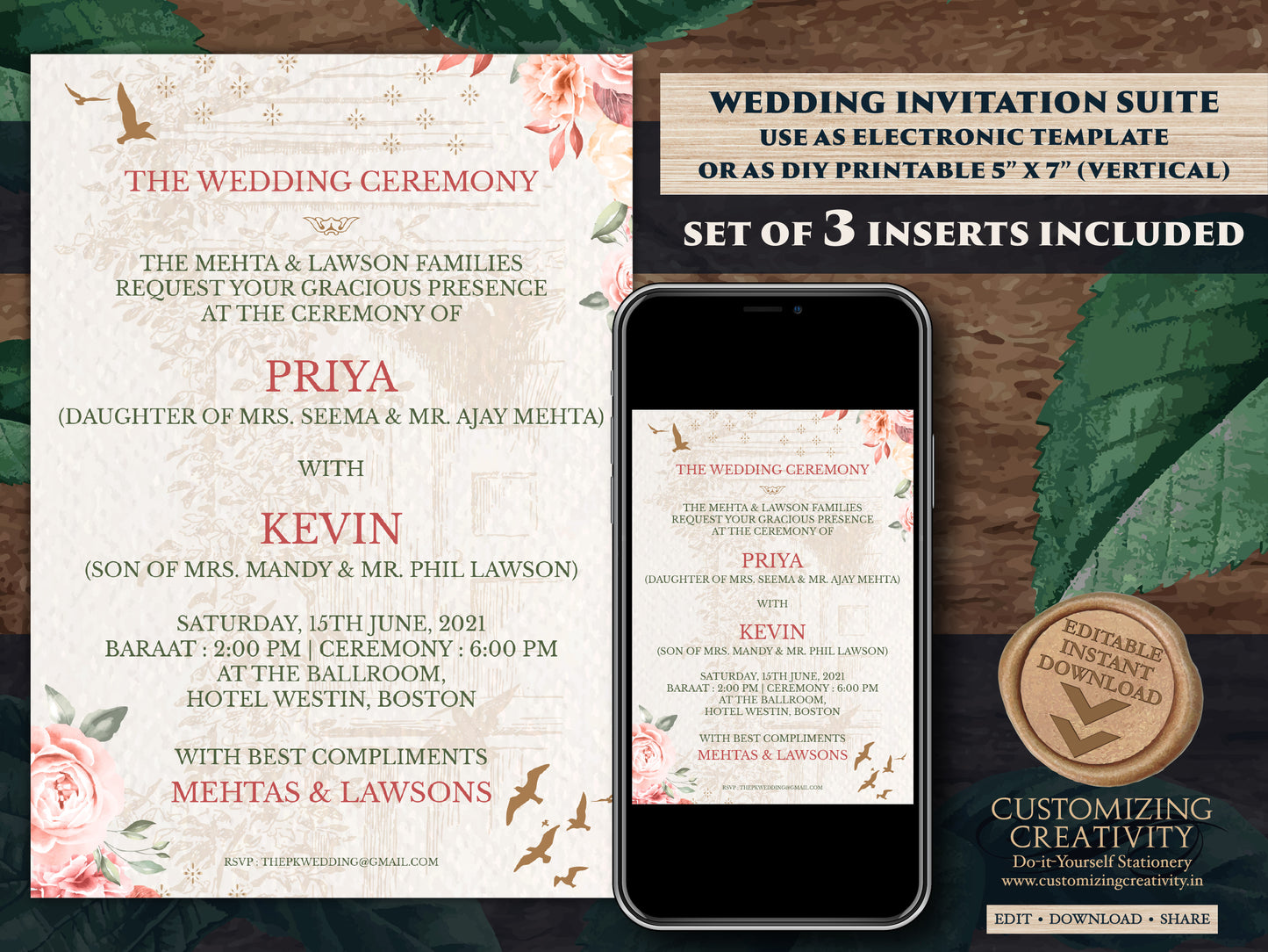 Anand Karaj Invites & Sikh Wedding cards, Anand Karaj Wedding invites electronic Sikh, Sikh Invitations digital as Indian Wedding cards Sikh