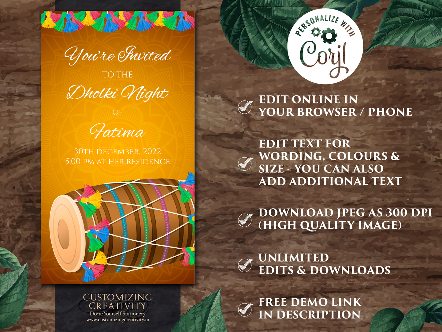 Dholak night invitations Muslim, Pakistani Dholak invite electronic as Muslim Dholki invitations, Dholak invitation & Dholki Invites Digital