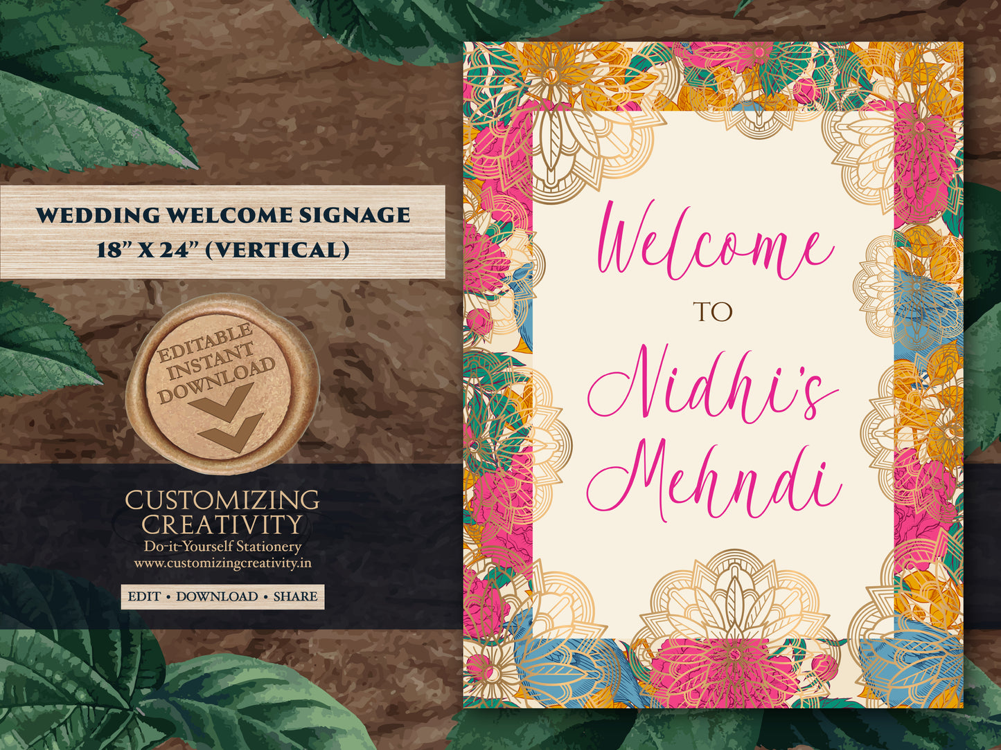 Mendhi Welcome signs, Mehendi decor sign as Mehendi signs, Mehndi Welcome signs & Mendhi decor sign, Mehndi Decor Signs as Mehndi poster