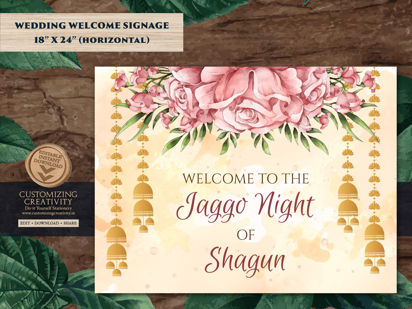 Jaggo Signs Welcome as Punjabi Welcome sign Kaleera, Jaggo Night sign as Indian Welcome sign Jago Night Welcome as Jago signs welcome entry