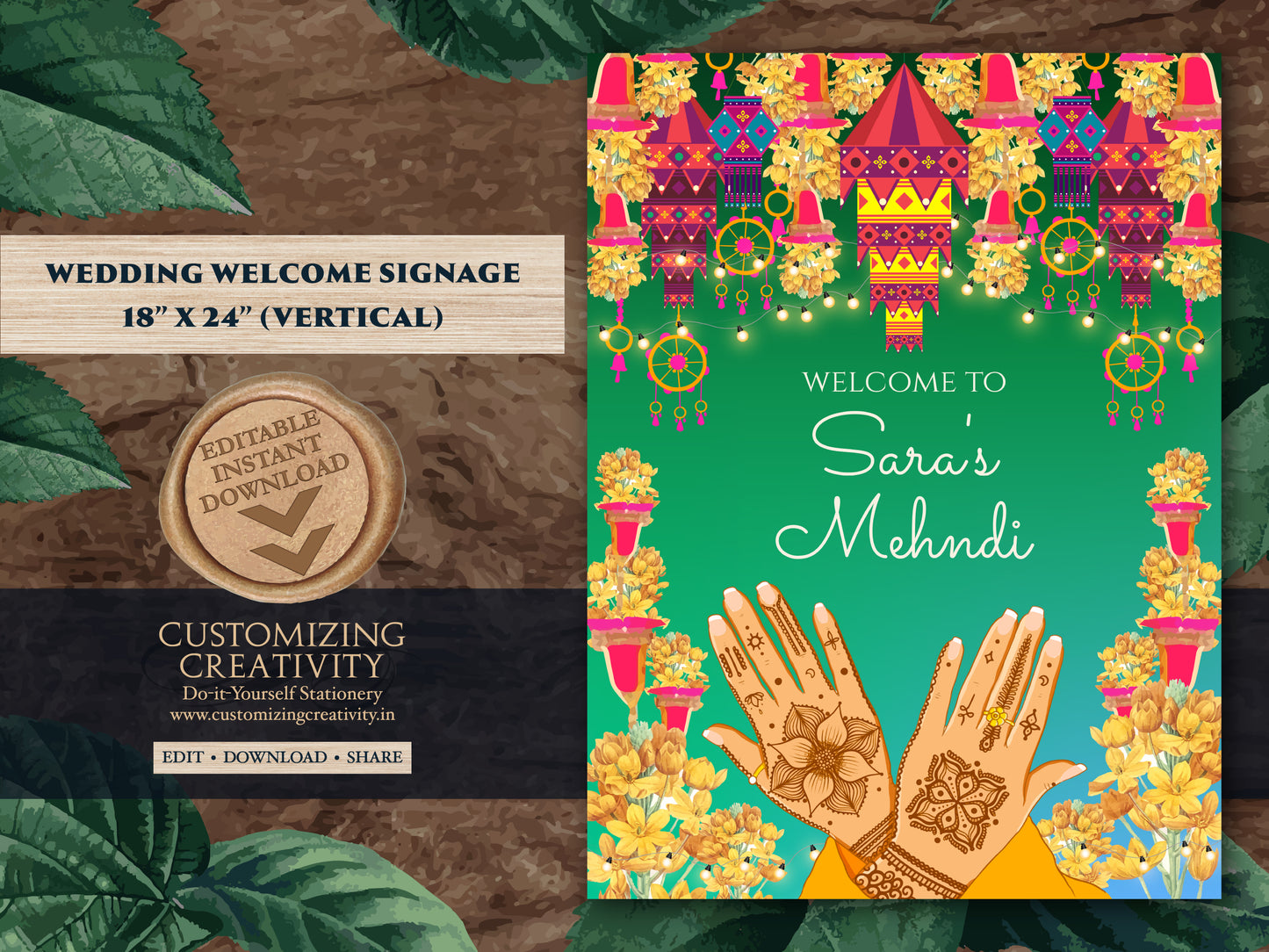 Mehndi Decor as Mehndi Signs, Mehendi signs as Mendhi signs, Mehndi Welcome signs as Mehendi decor, Mendhi Welcome sign as Welcome to Mehndi
