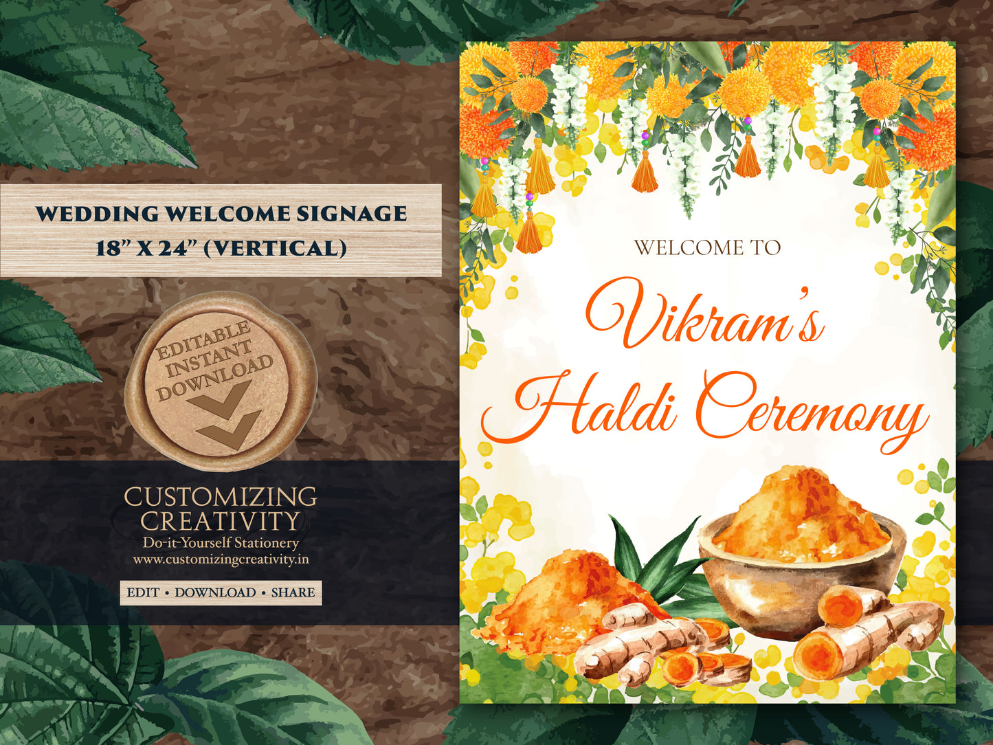 Groom Haldi Signs & Haldi Signs, Pithi signages as Haldi Welcome Signs, Welcome to Haldi Signs as Wedding Haldi decor sign, Haldi decoration