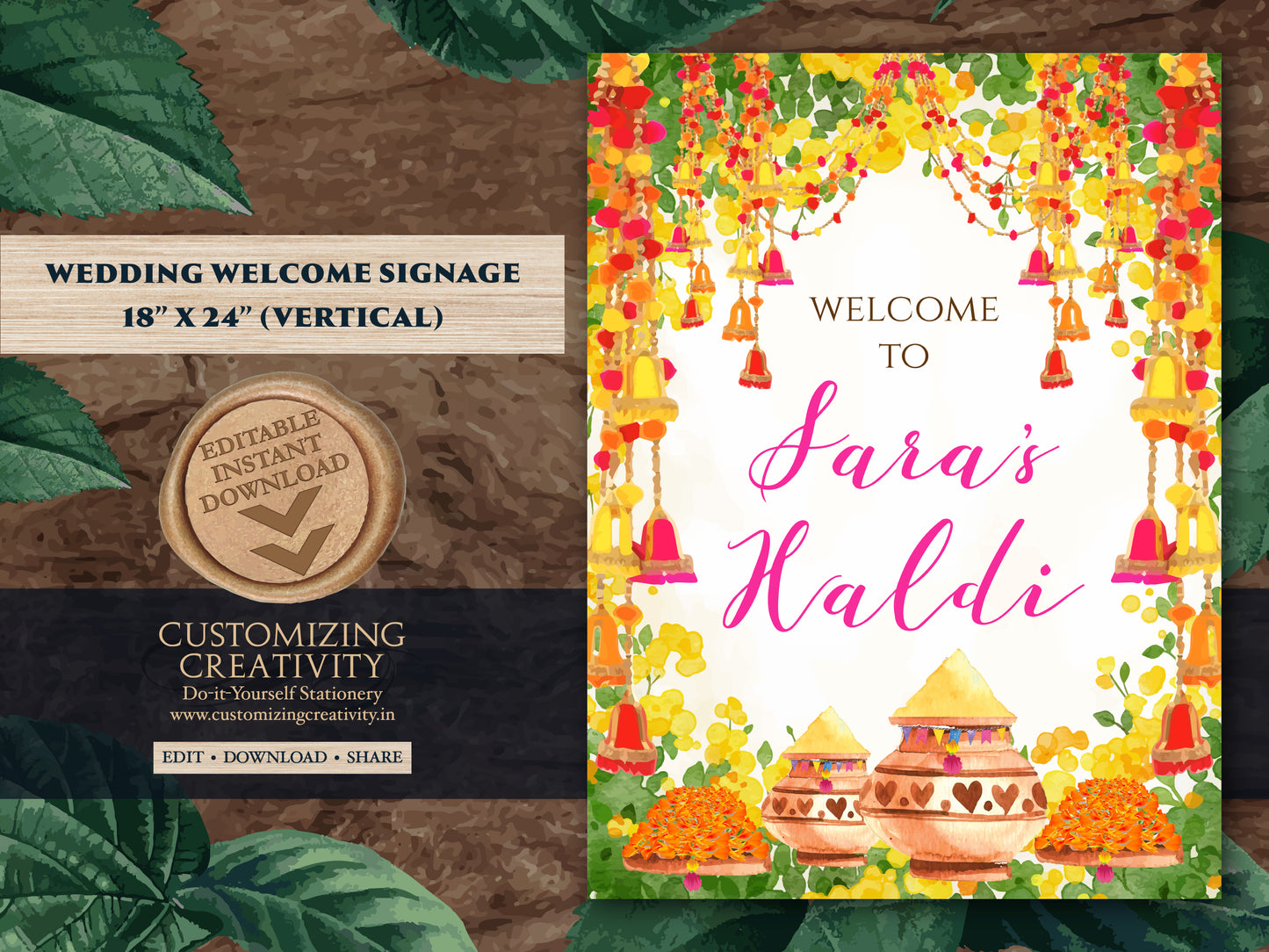 Welcome to Haldi Signs & Haldi Welcome Signs, Wedding Haldi signs as Haldi decoration, Haldi decor signs as Pithi signs, Haldi posters