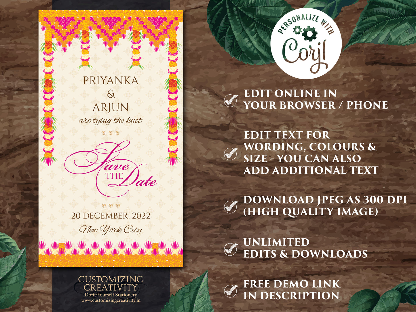 Indian Save the date Digital as Hindu Wedding Save the dates, Royal Save the date Traditional & Whats App Wedding Save the Date Electronic
