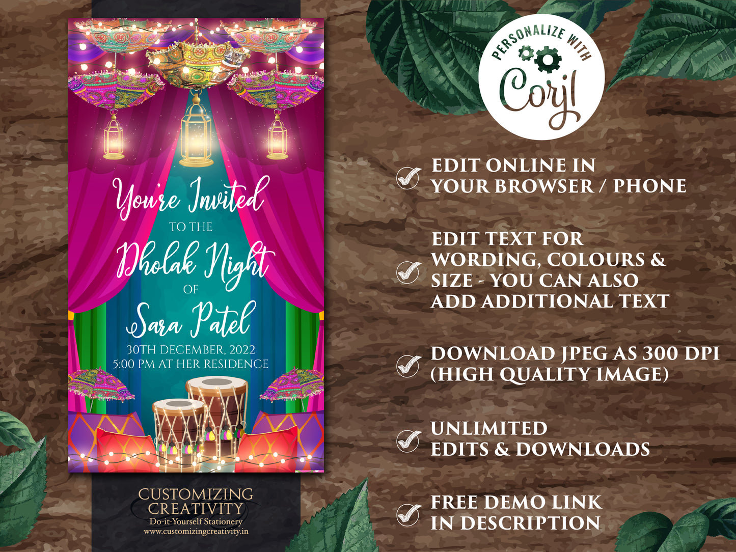 Dholki invitations as Dholki invites, Dholak invitation & Dholak Invite Digital as Dholak night invitations, Pakistani Dholki invite Digital