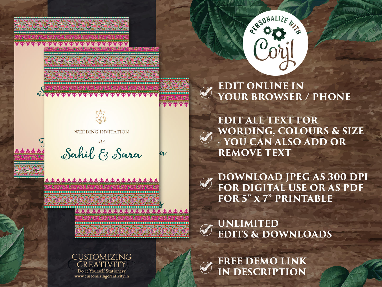 Digital Hindu Wedding cards & Indian wedding invitation, Indian wedding card as Hindu Wedding invite, Hindu Wedding Invitation Indian invite