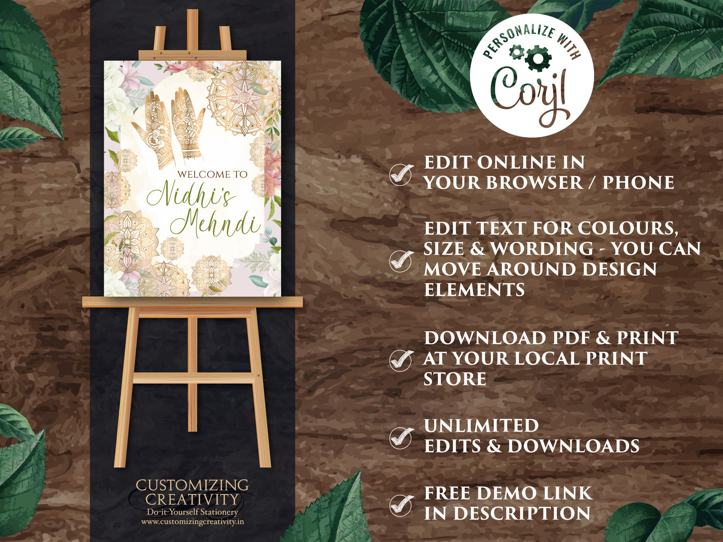 Mehndi Decor Signs as Mehndi poster, Mehendi decor sign as Mehendi signs, Mendhi Welcome signs, Mehndi Welcome signs & Mendhi decor sign