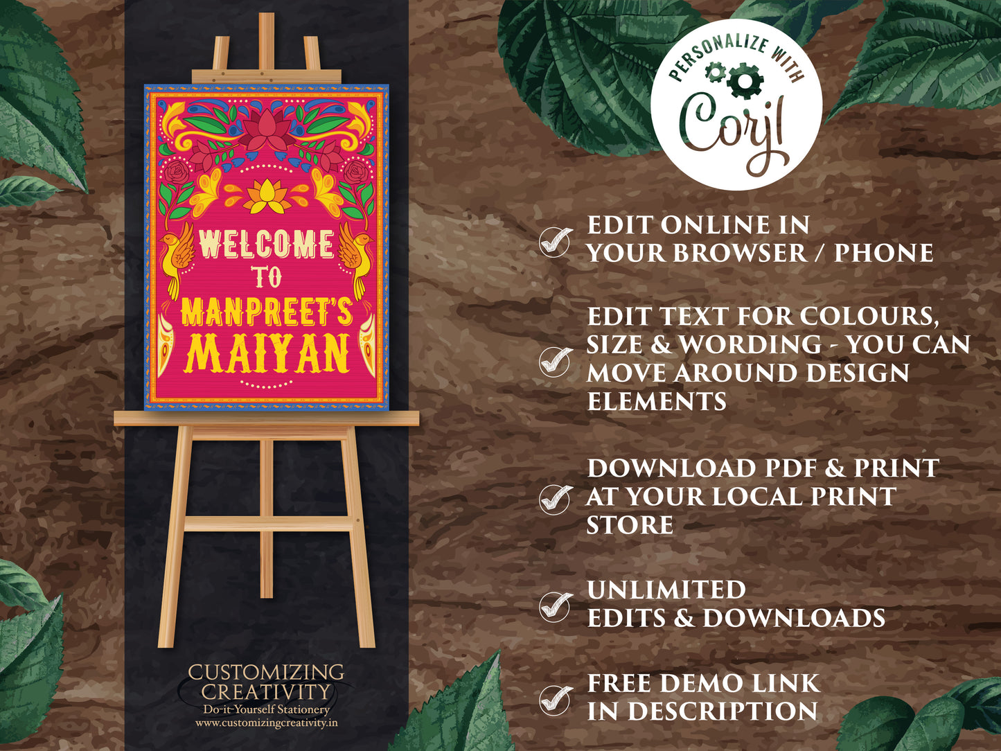 Maiyan Signs as Bollywood Night Sign Welcome, Maiyaan Welcome signs as Truck Indian sign, Maiyyan signs as Punjabi Welcome sign decor Indian