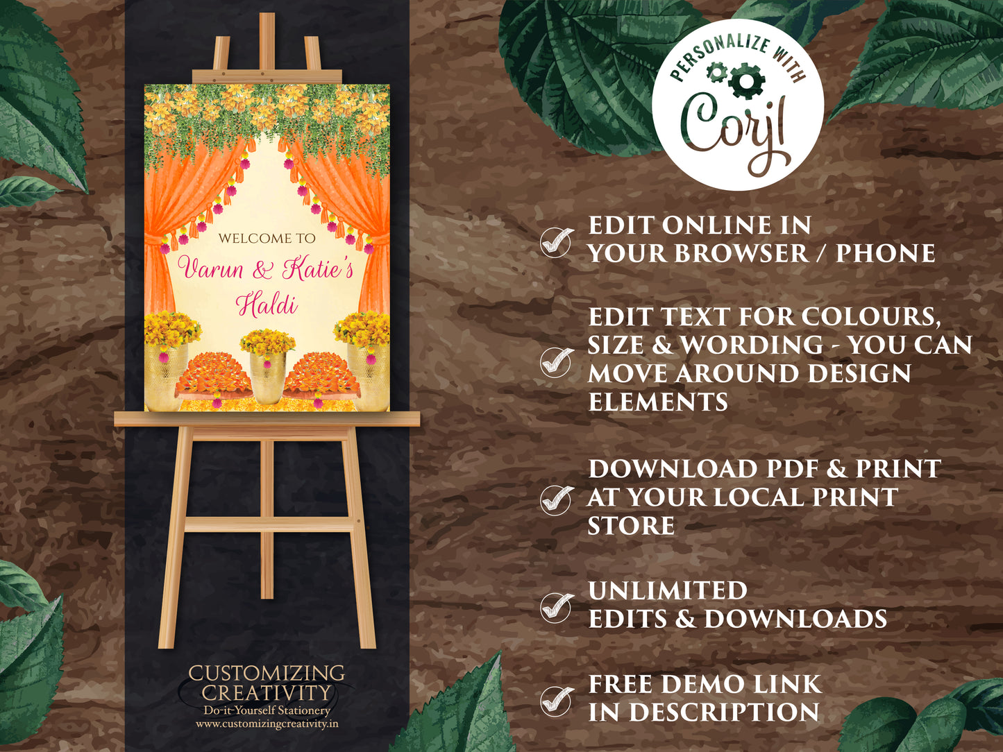Wedding Haldi signs as Haldi decoration, Haldi posters as Welcome to Haldi Signs & Haldi Welcome Signs, Haldi decor signs as Pithi signs