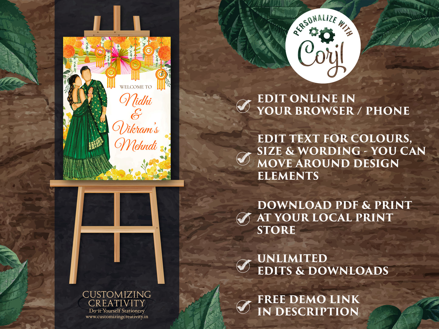 Mehndi Welcome signs & Mehndi signs, Mehendi welcome sign as Mehendi signs, Mendhi Welcome sign as Mehndi decor, Mendhi sign as Mendhi decor