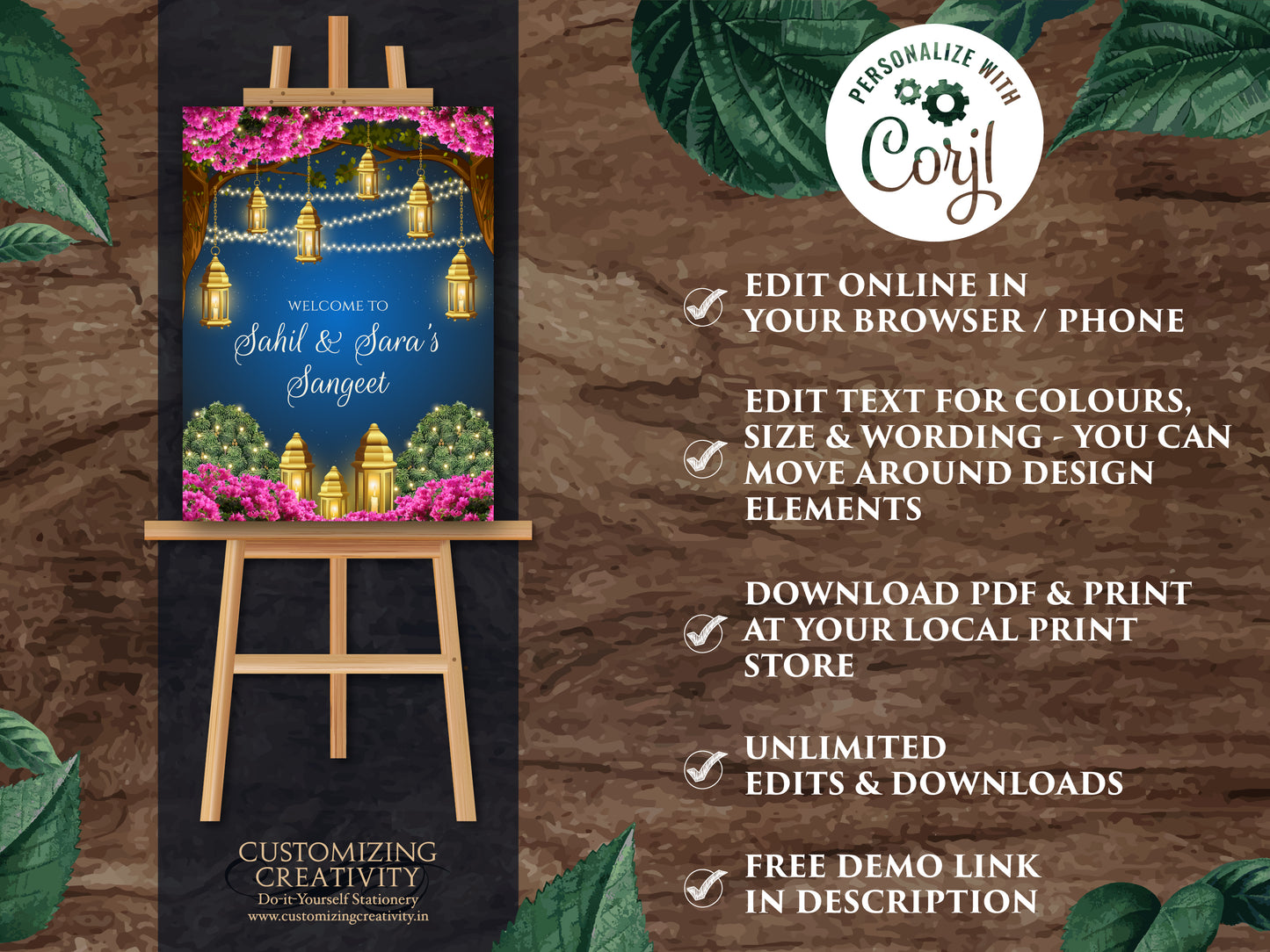 Indian Sangeet Signs as Sangeet Poster, Indian Wedding Sign as Indian Wedding Welcome Sign, Indian Sangeet Welcome Sign & Sangeet Decor sign