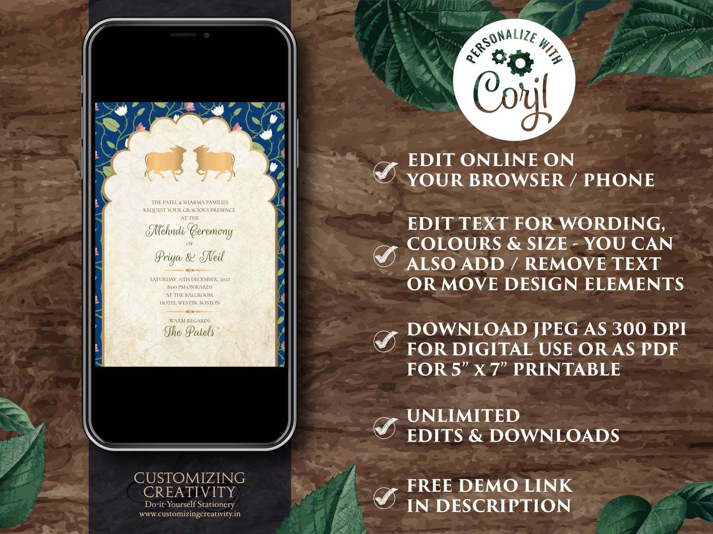 Indian invitation Hindu wedding card, Gujarati Kankotri invites & Indian Wedding Invitations as Hindu invites Indian, Wedding invites Indian