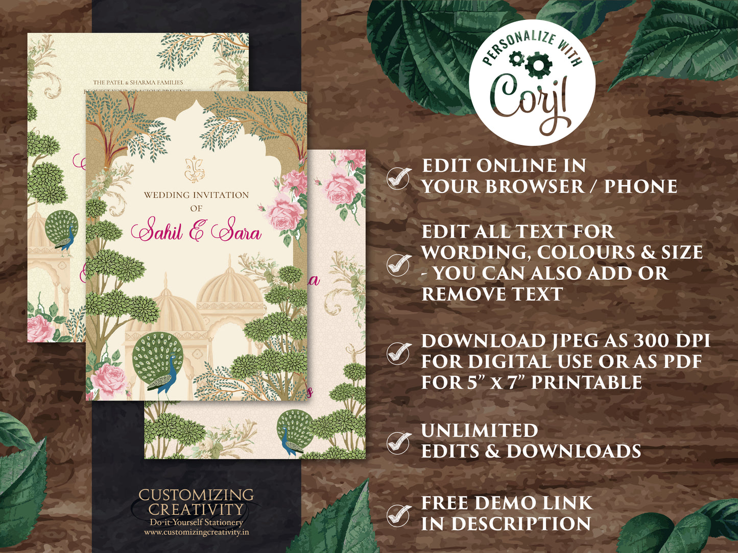 Digital Hindu Wedding cards & Indian wedding invitation, Indian wedding card as Hindu Wedding invite, Hindu Wedding Invitation Indian invite