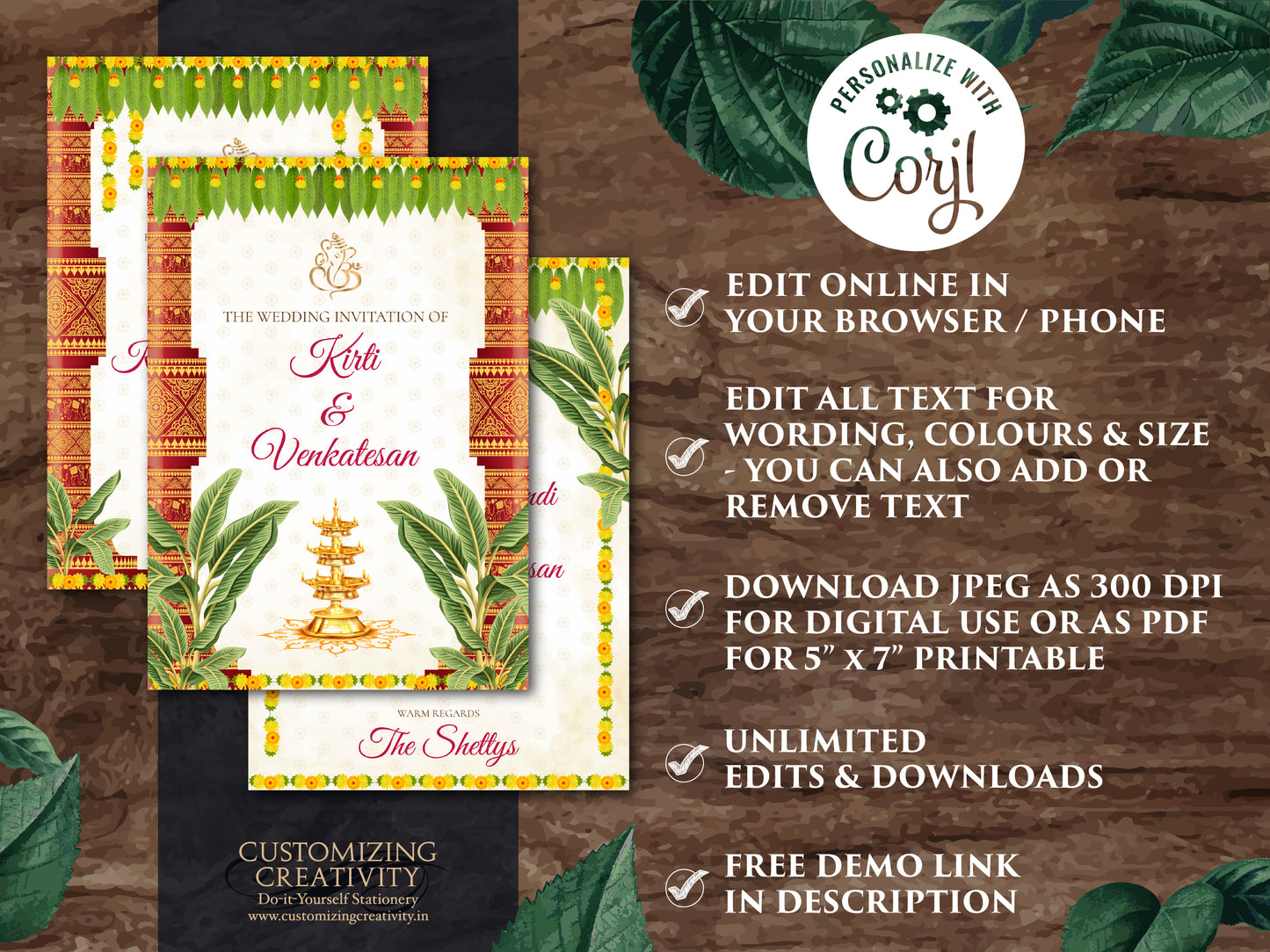 South Indian Wedding invitation as Tamil Wedding invite, Tamil Wedding cards & Tamil wedding invitation, Telugu Wedding invitation Indian