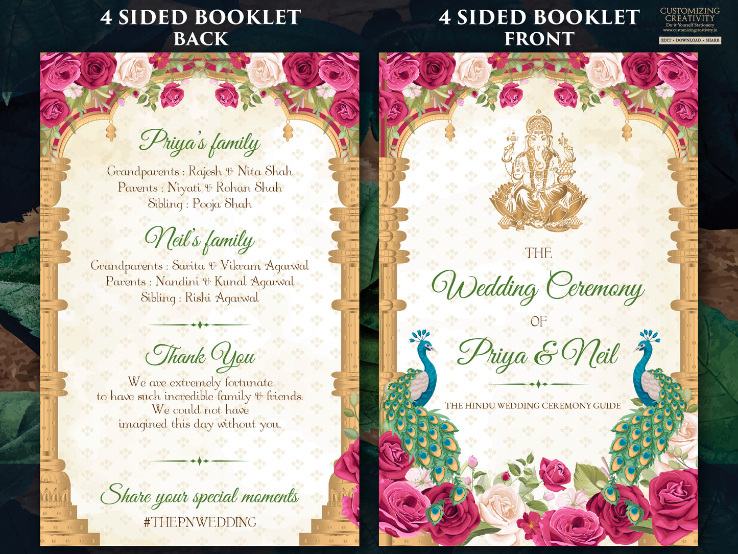 Hindu Wedding timeline as Indian wedding timeline, Indian Wedding program & Hindu Wedding Program, Wedding guide Gujarati Wedding program