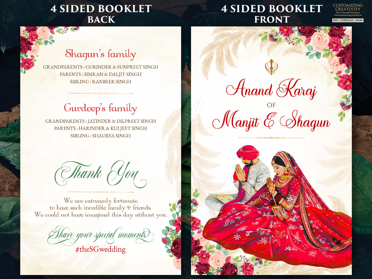 Sikh Wedding guide & Sikh ceremony programs Punjabi, Sikh wedding programs Anand Karaj guides, Sikh ceremony guide Anand Karaj Program Sikh