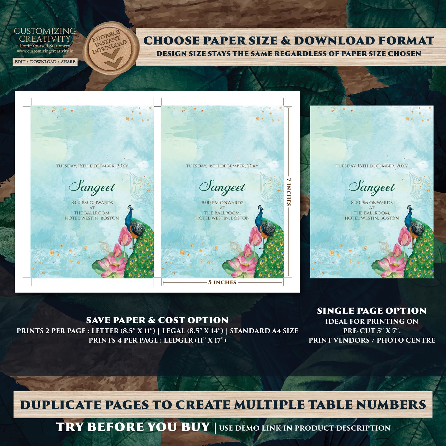 Indian Wedding invitation Digital Hindu Wedding card, Indian wedding invite Gujarati Kankotri & Hindu invitation as Hindu wedding invite