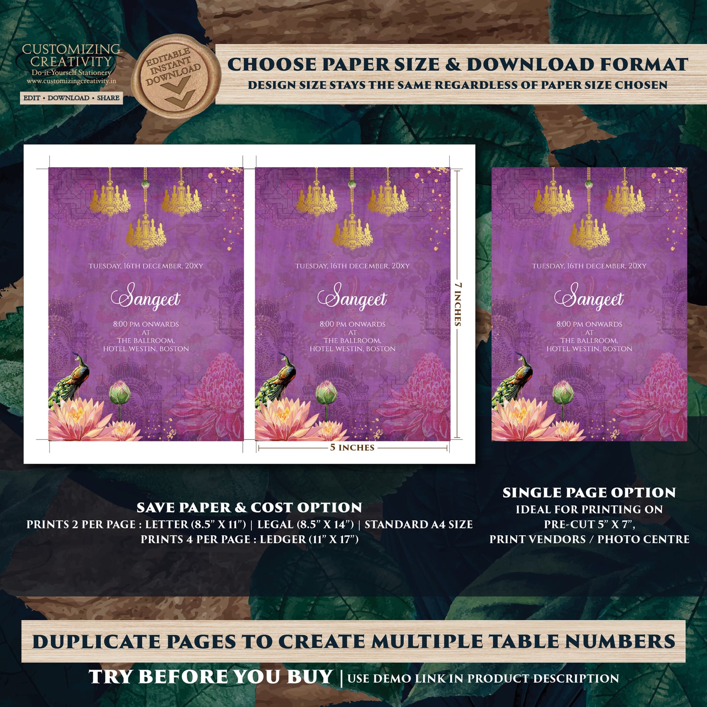 Indian wedding invite Gujarati Kankotri, Digital Hindu Wedding card & Indian Wedding invitation, Hindu invitation as Hindu wedding invite