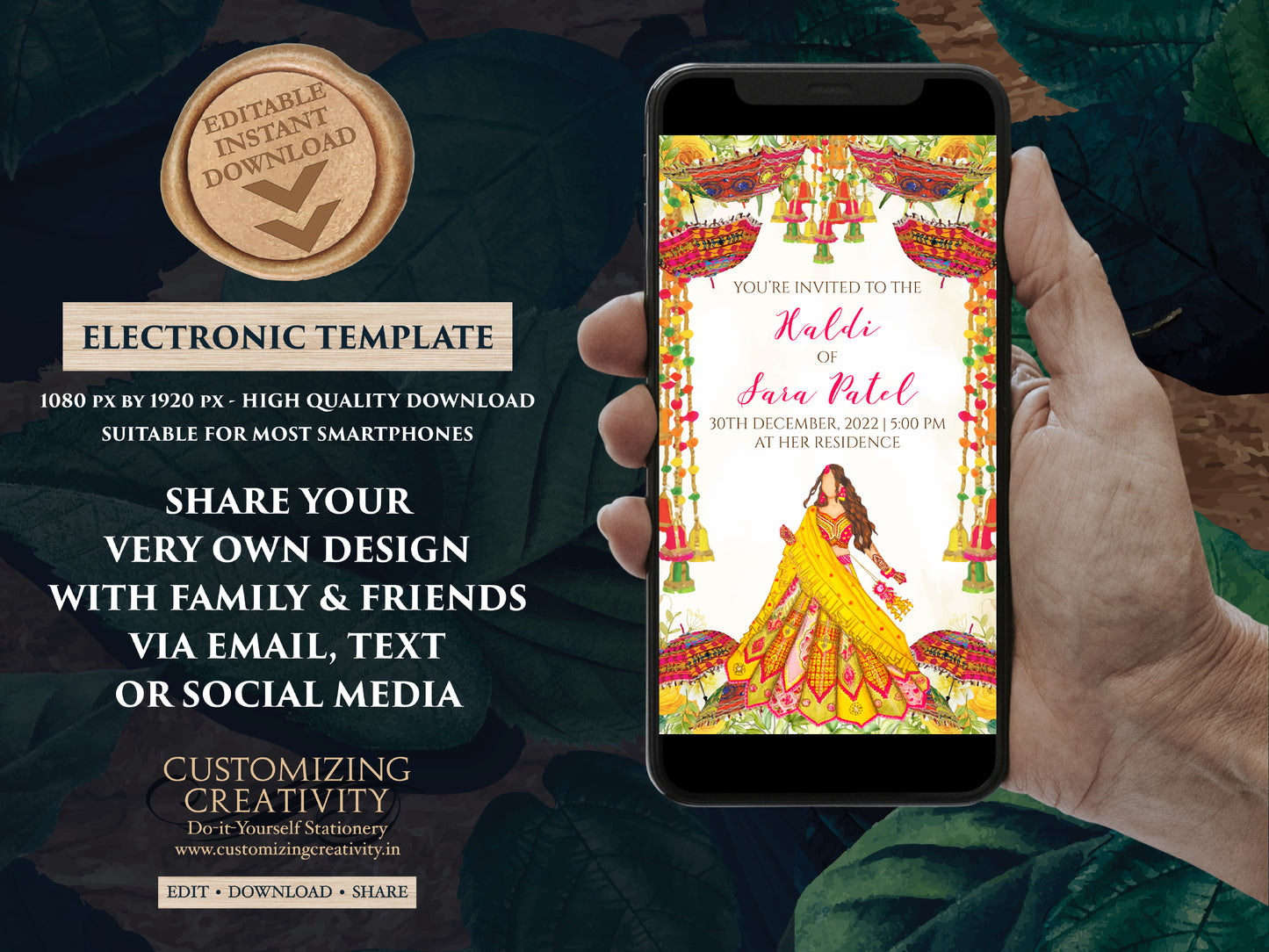Holud invitation as Maiyan invites, Holud invites as Pithi cards, Haldi invitations & Pithi Invites, Mayoun invitations as Pithi invitations