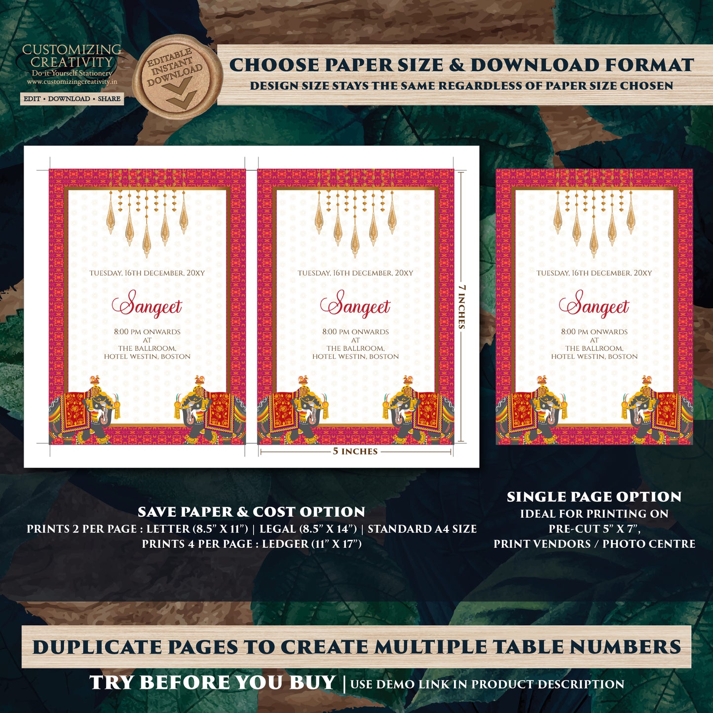 Gujarati Kankotri Indian wedding invitation, Hindu wedding invite as Digital Hindu Wedding card, Hindu wedding invitation Indian wedding