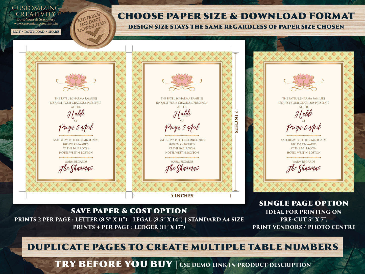 Indian Wedding Digital Invitation as Indian Wedding invitation card Hindu, Indian invite template & Indian invite, Hindu Wedding card Indian