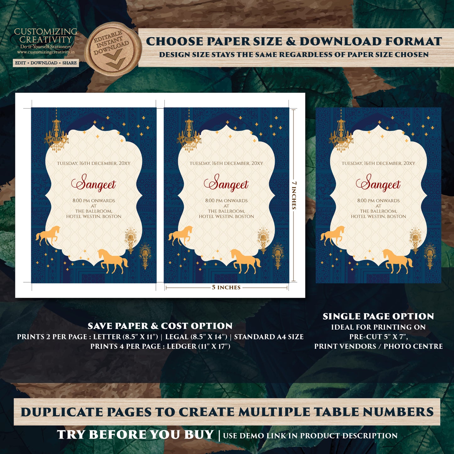 Indian wedding invite Digital Hindu Wedding card, Indian Wedding invitation as Indian wedding card, Hindu invitation as Hindu wedding invite