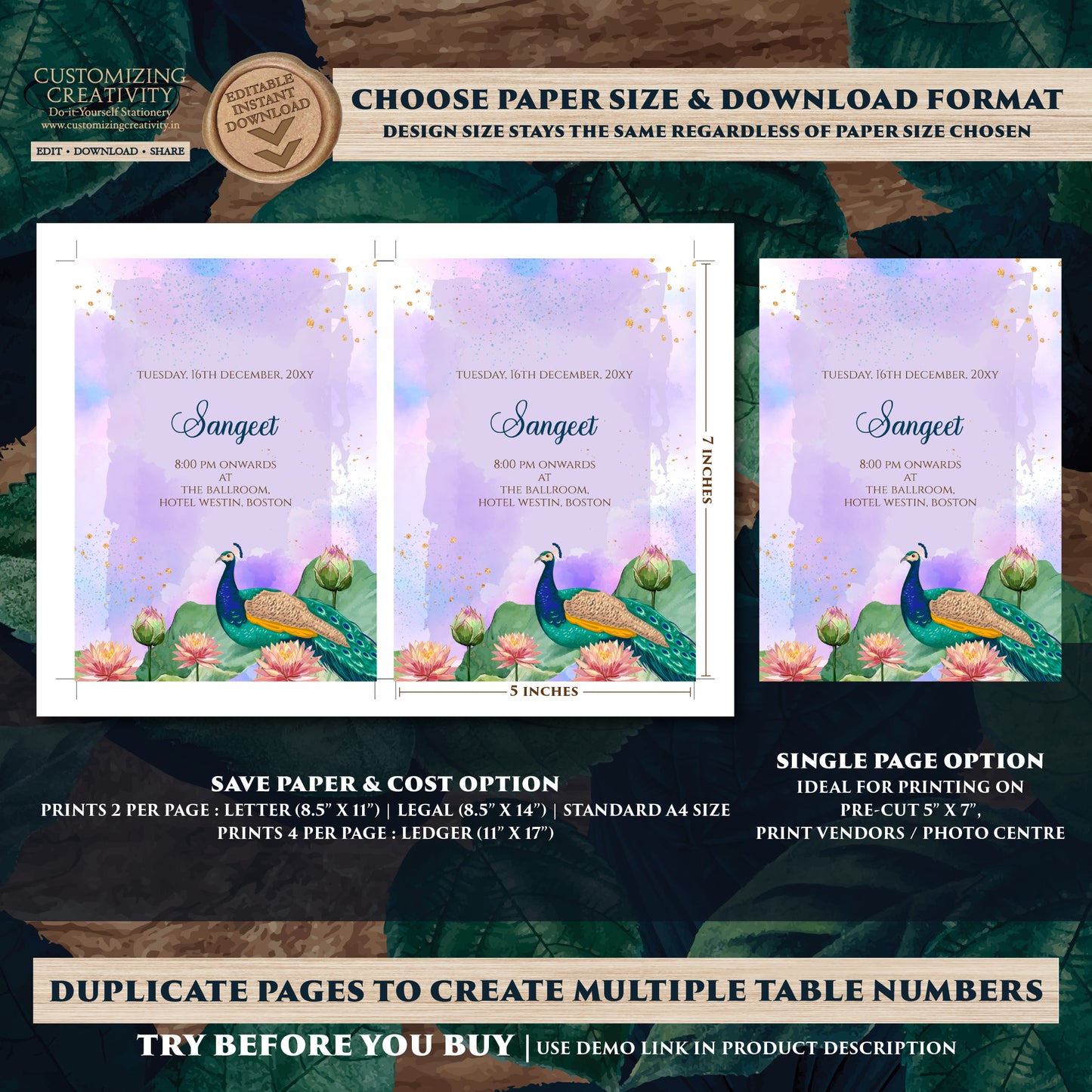 Indian wedding invitation Digital Hindu Wedding card, Indian Wedding invite as Indian wedding card, Hindu invitation as Hindu wedding invite