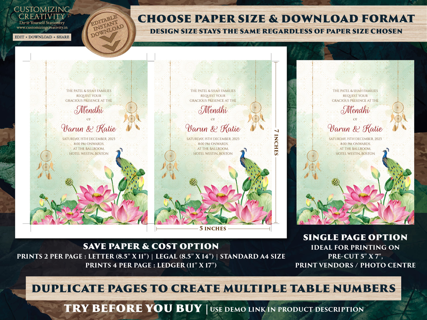 Wedding invites Peacock & Peacock invitation Indian wedding card, Indian wedding invites as Hindu Wedding Invitation, Peacock Wedding invite