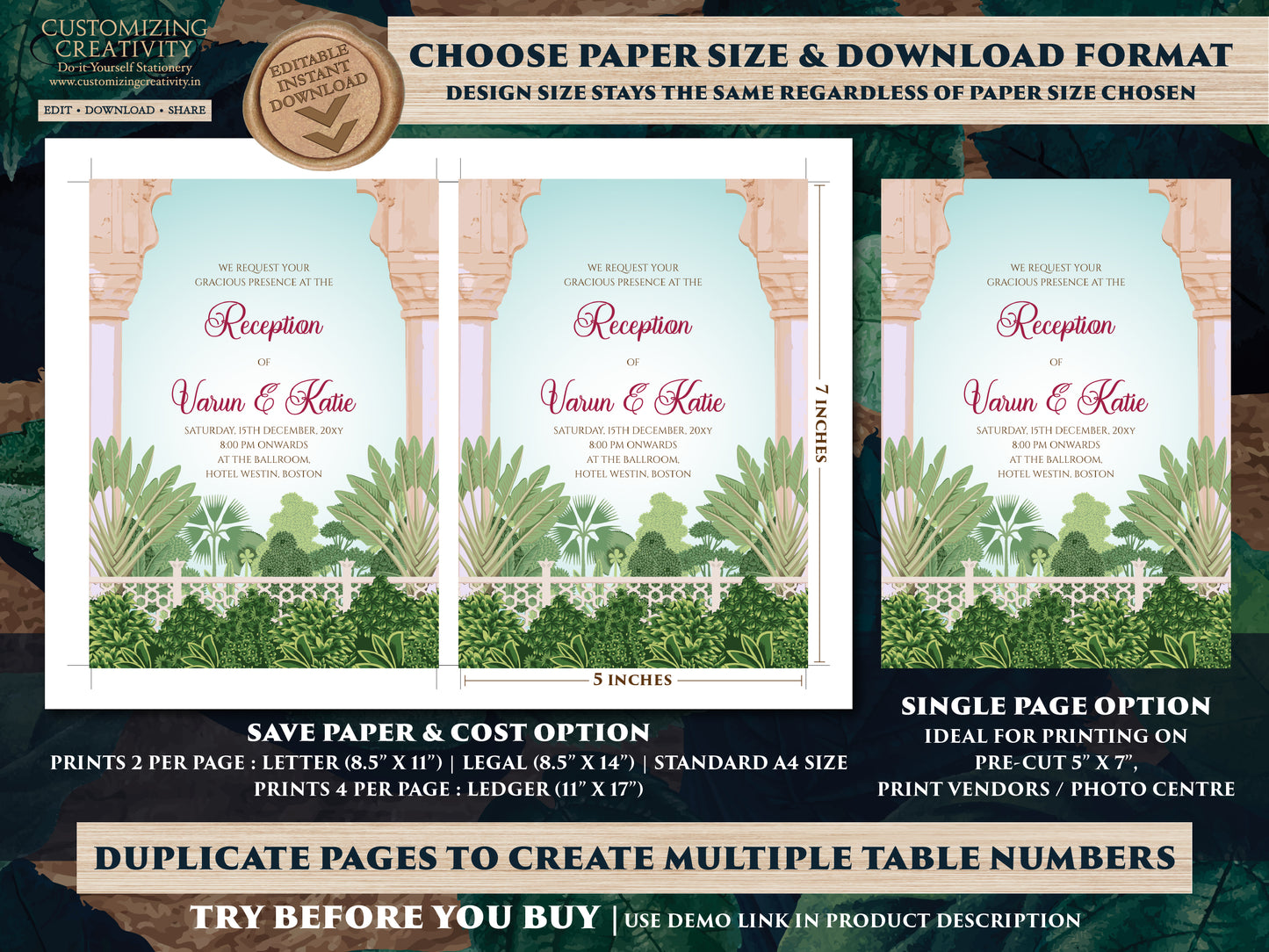 Digital Indian wedding invitation Gujarati Kankotri, Indian wedding card as Indian Wedding invite, Hindu invitation as Hindu wedding invite
