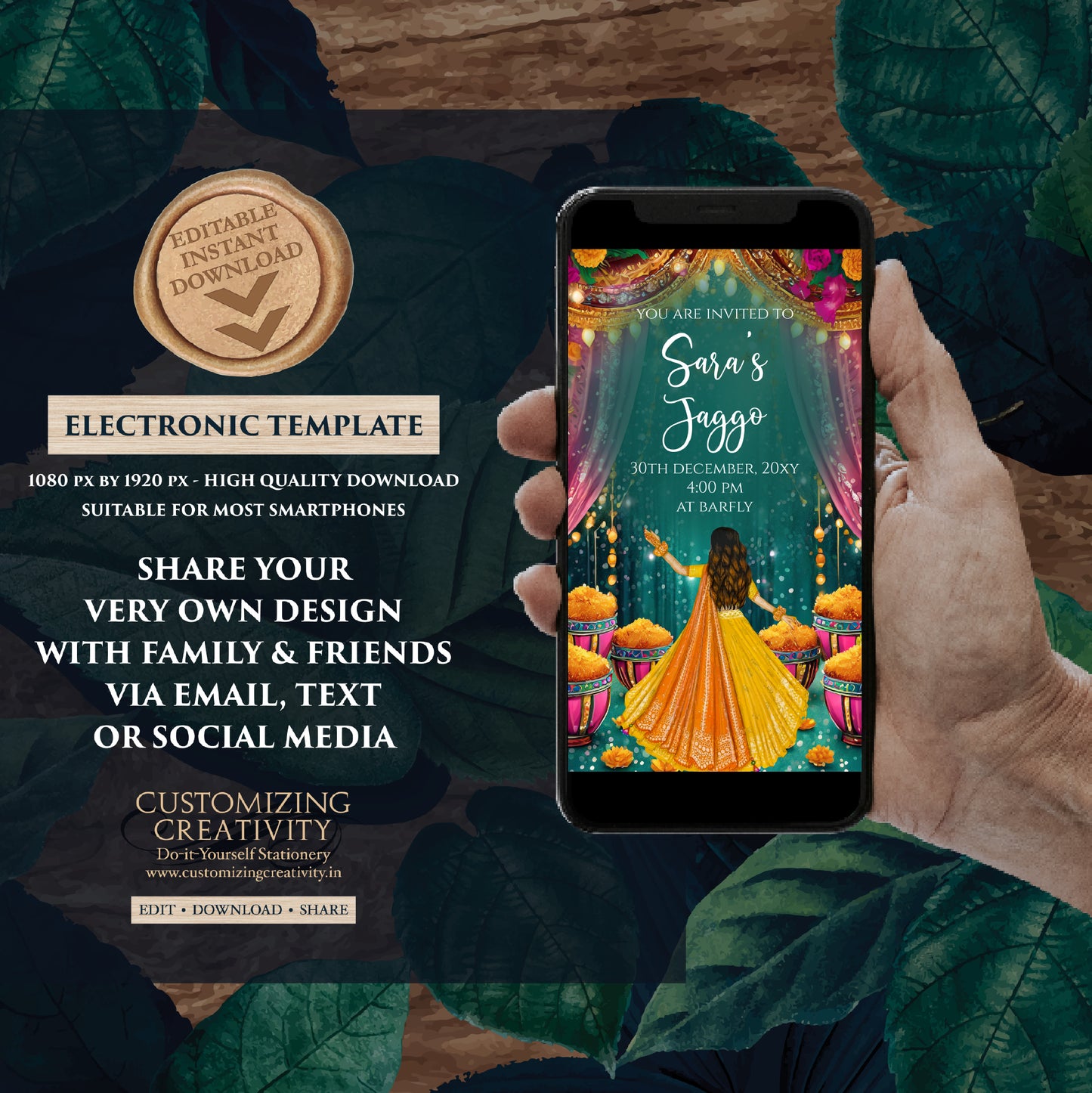 Digital Jaggo invitations Jago invites, Jago invitations & Jaggo invites, Jago Night invitation as Digital Jago night invites as Jago cards