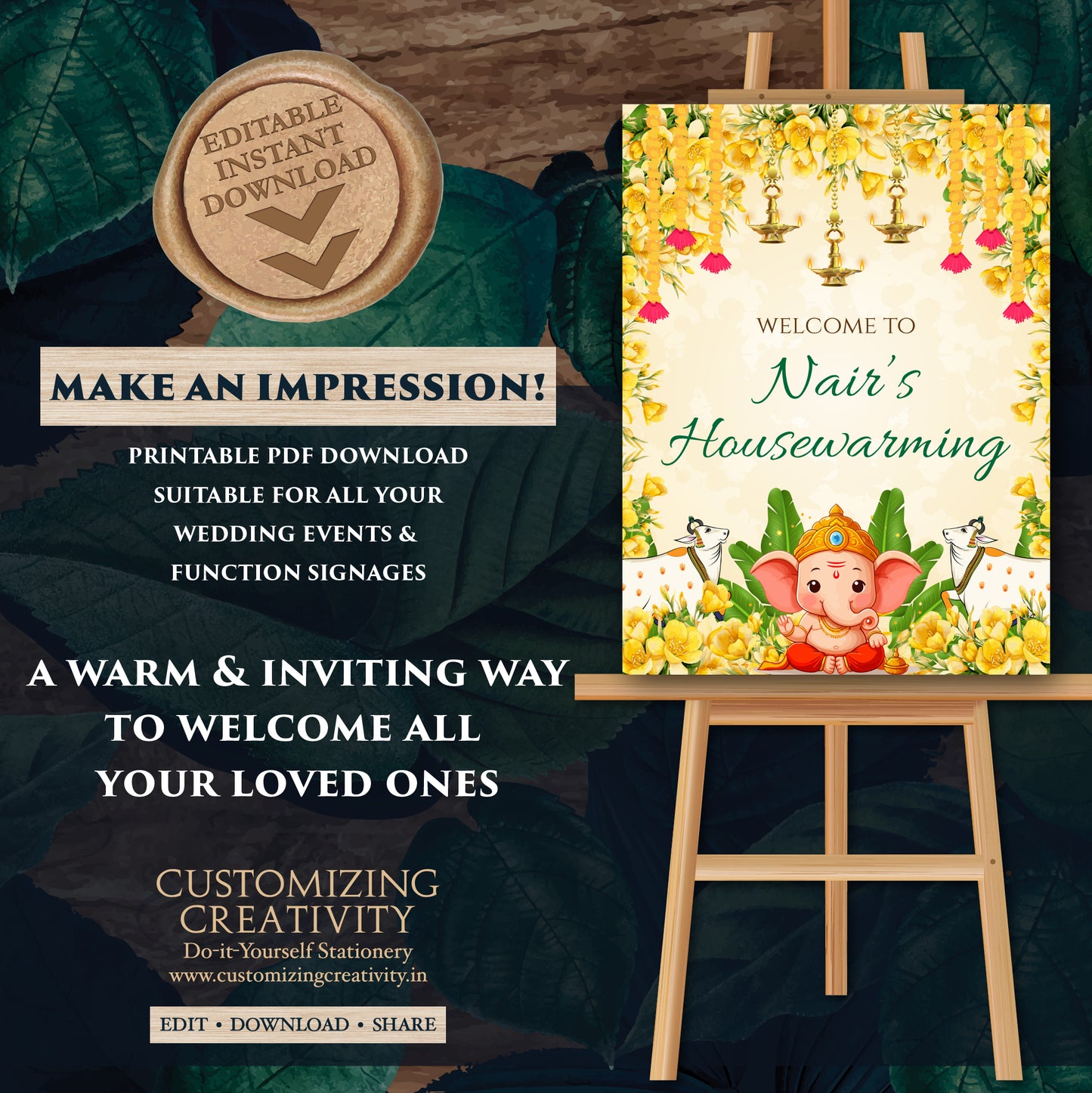 Indian Housewarming welcome boards Gruhapravesham Welcome sign, Indian Housewarming welcome, Grihapravesh Welcome sign & Gruhapravesam signs
