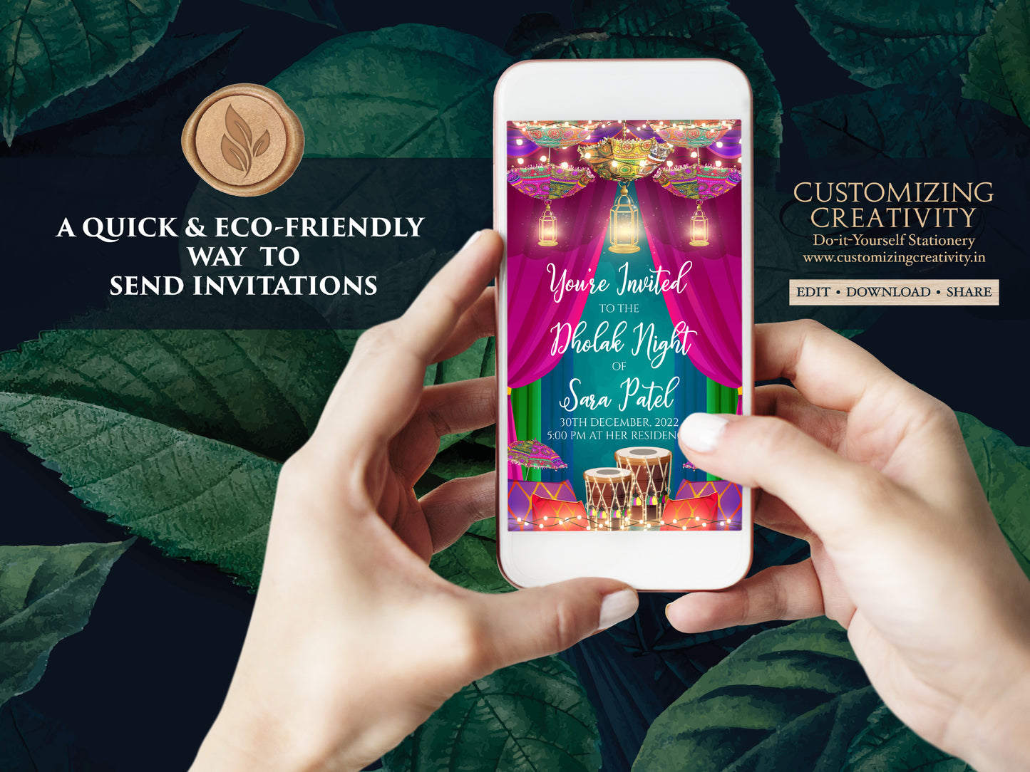 Dholki invitations as Dholki invites, Dholak invitation & Dholak Invite Digital as Dholak night invitations, Pakistani Dholki invite Digital