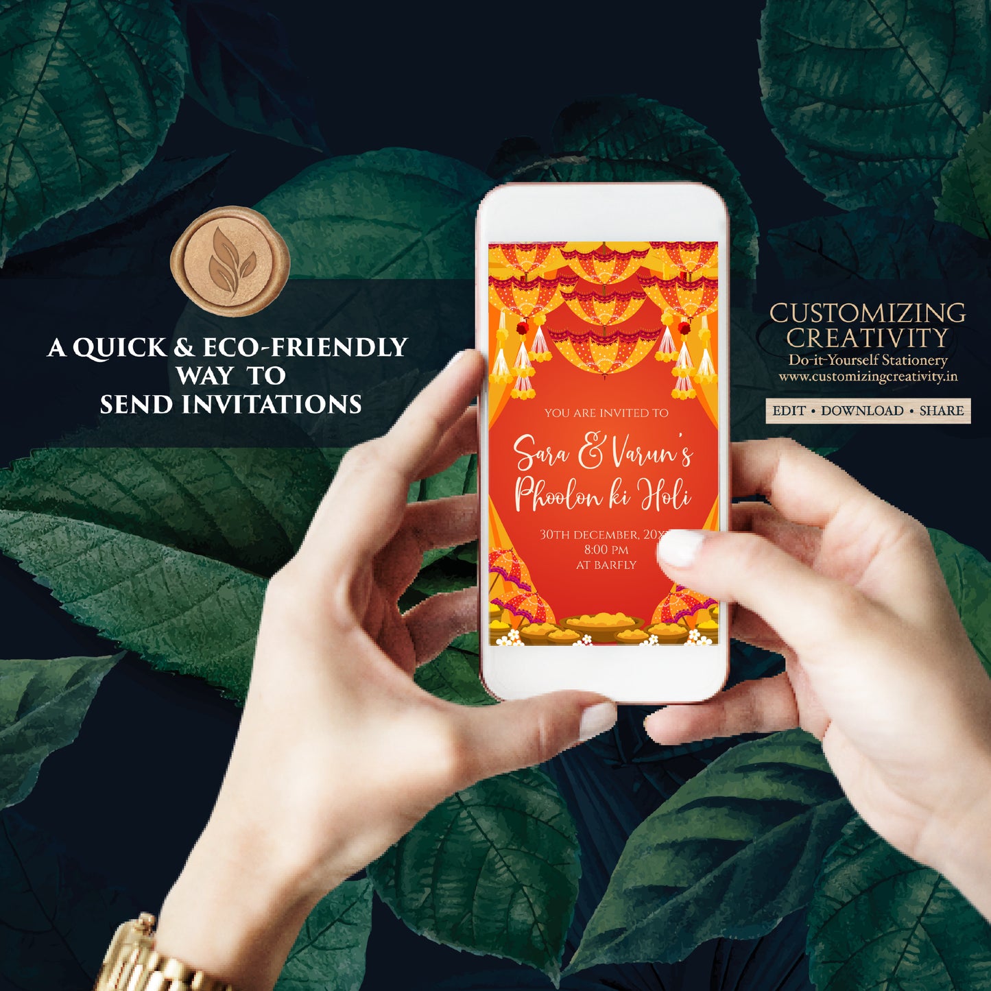 Pithi invitations Mayoun invitations & Mehndi invitations, Haldi invites Digital Haldi invitations, Digital Mayoun invites as Pithi invites