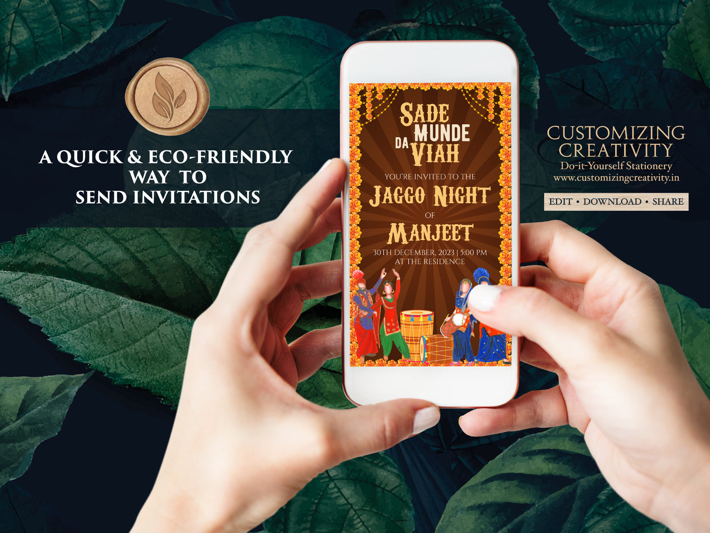 Digital Jaggo cards, Jaggo invite as Jaggo invitations, Jago invitation Digital as Jago invites, Jaggo Night invites as Jaggo Wedding invite